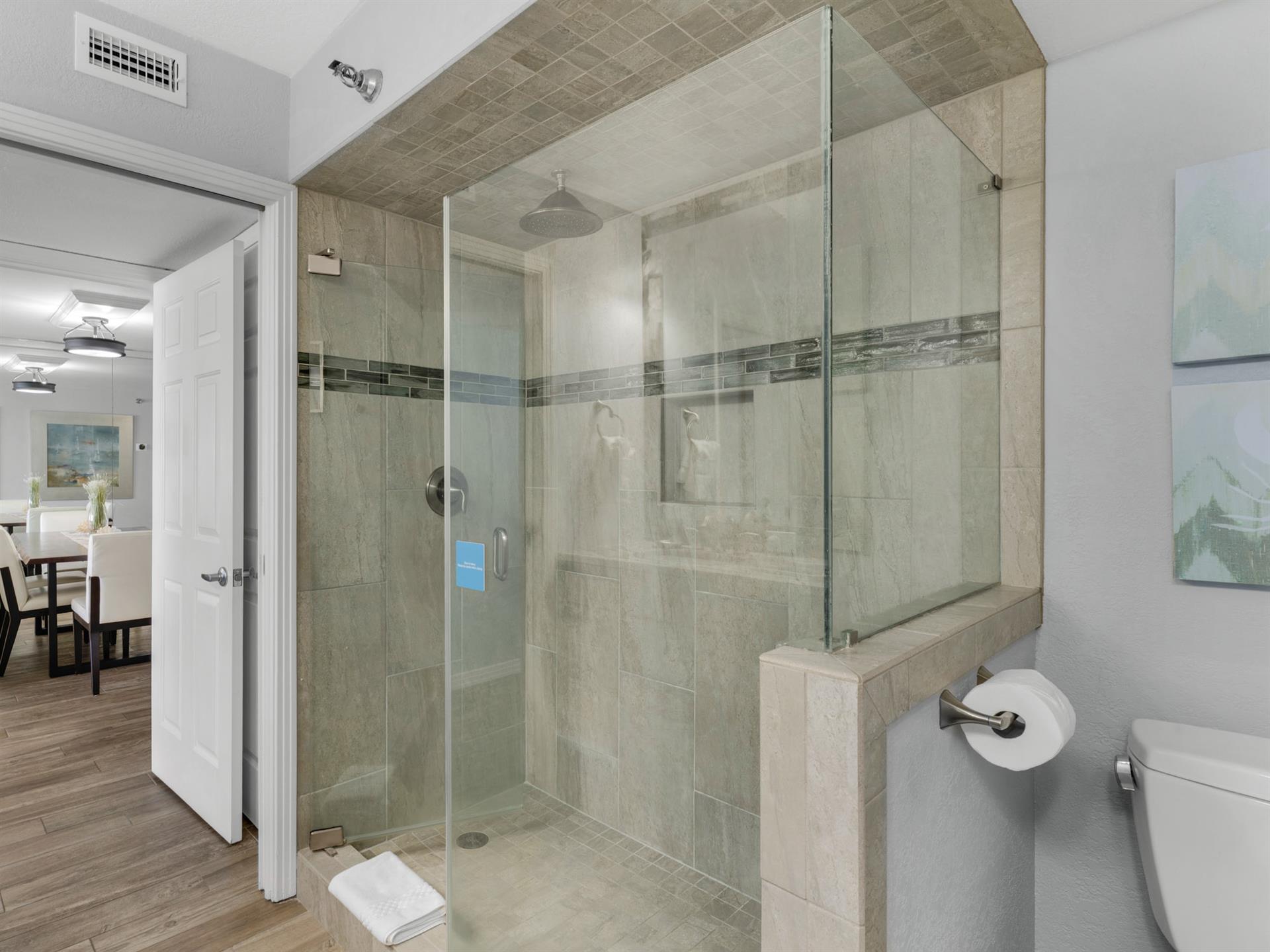 Large WalkIn Shower in the Bathroom 1