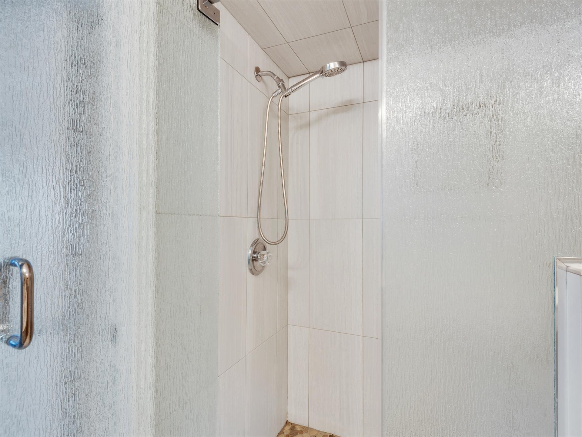 Walk in Shower in Bathroom 1