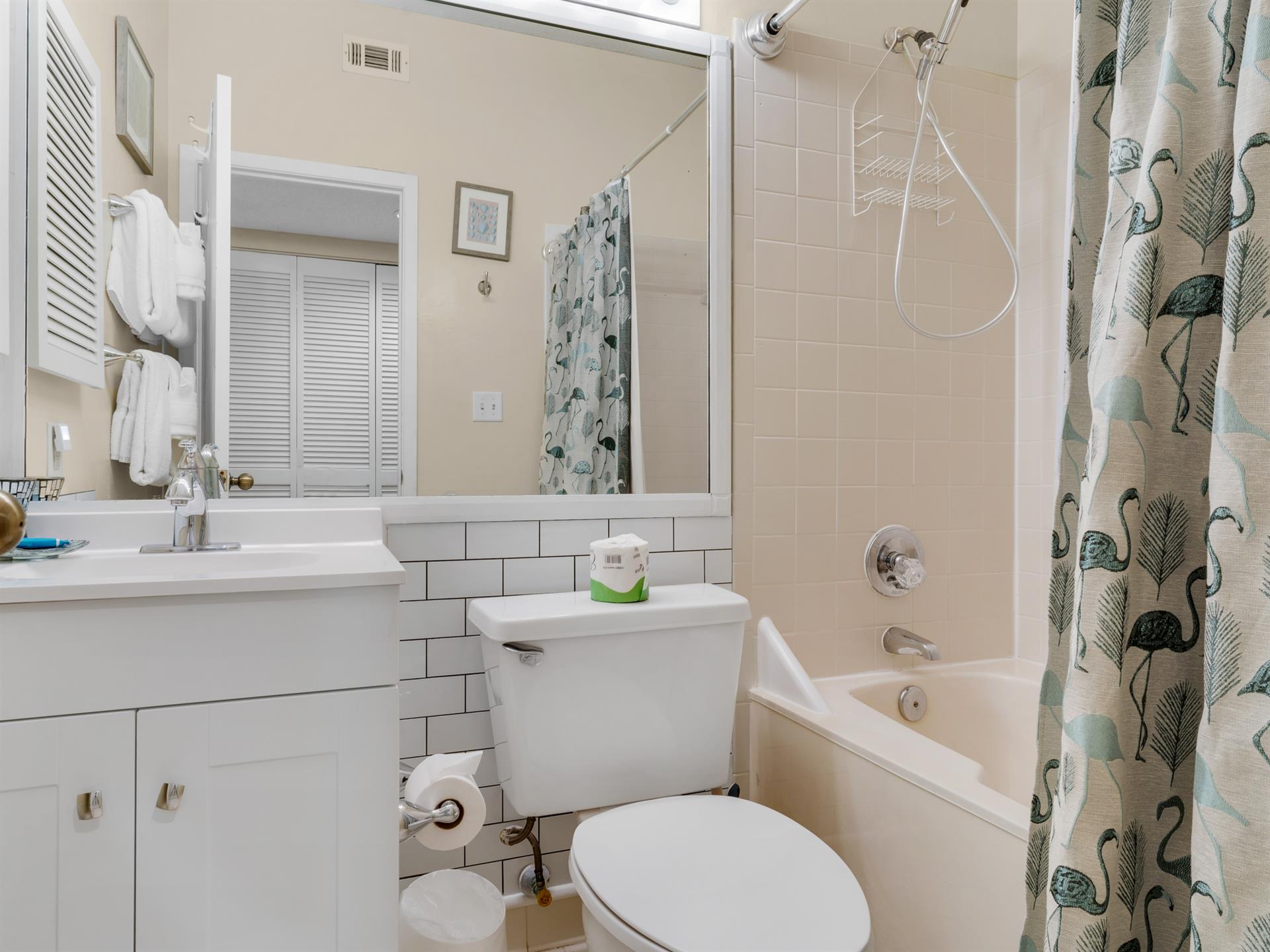 Shower  tub combo in Bathroom 2