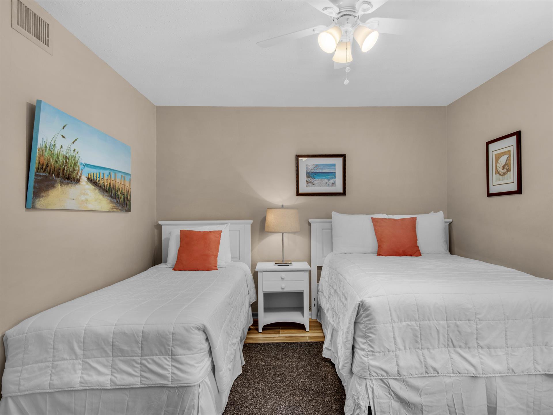 Bedroom 2 with Twin Bed and Full Bed