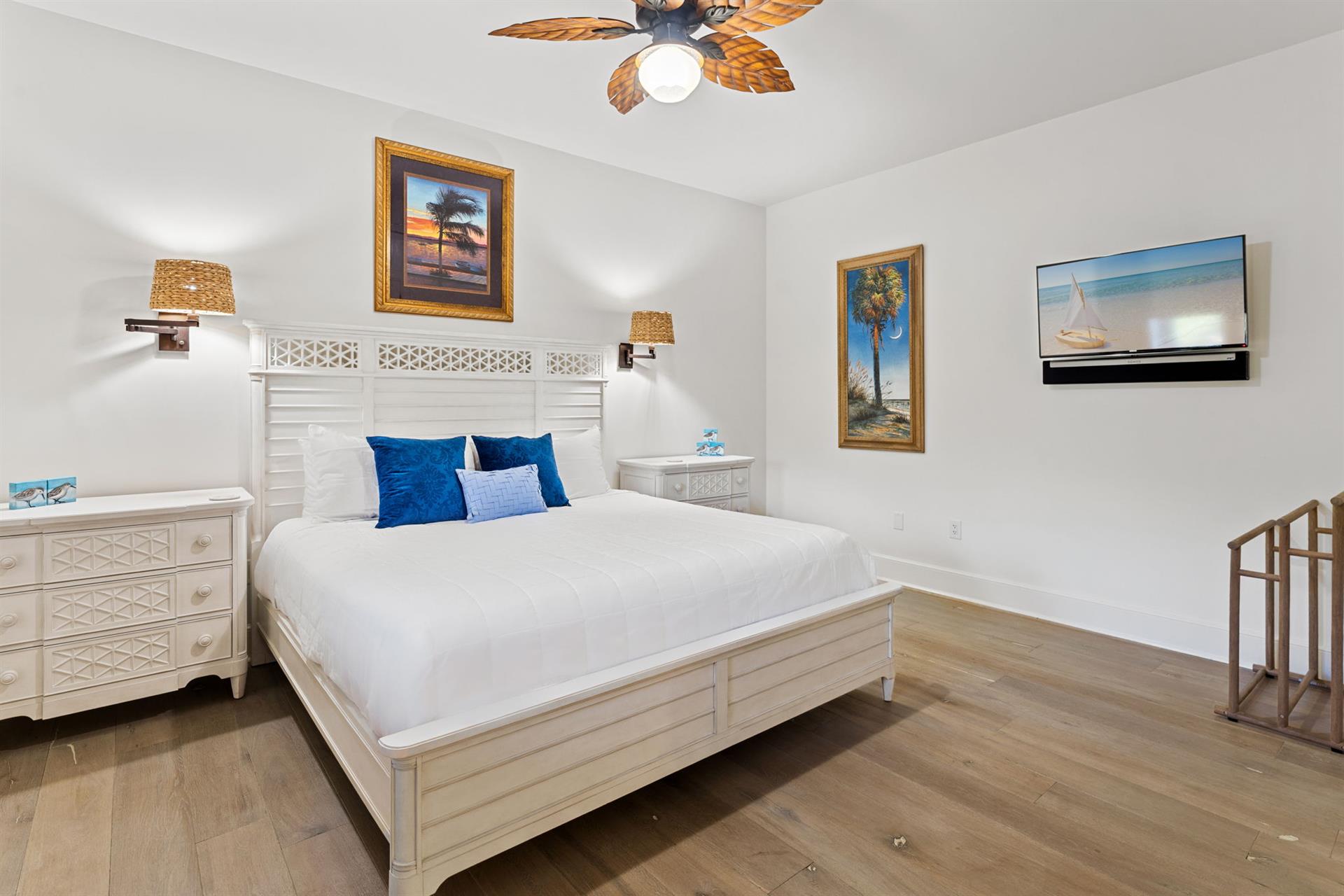 Bedroom 2 with King Bed and Flat Screen TV