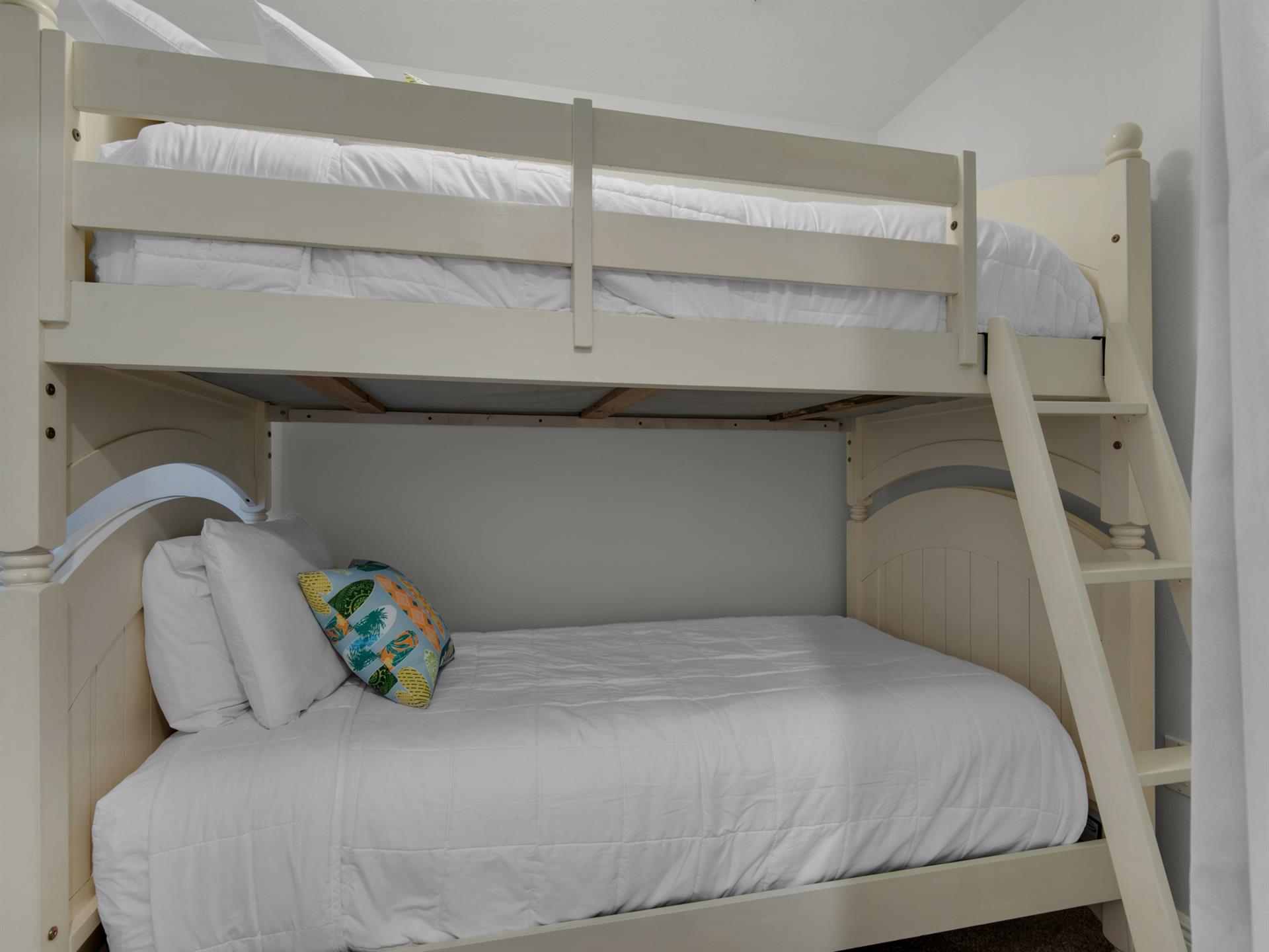 Bunk area with privacy curtain