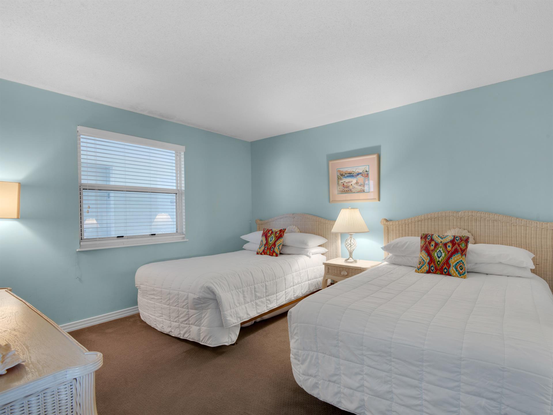 Bedroom 2 with 2 Double Beds