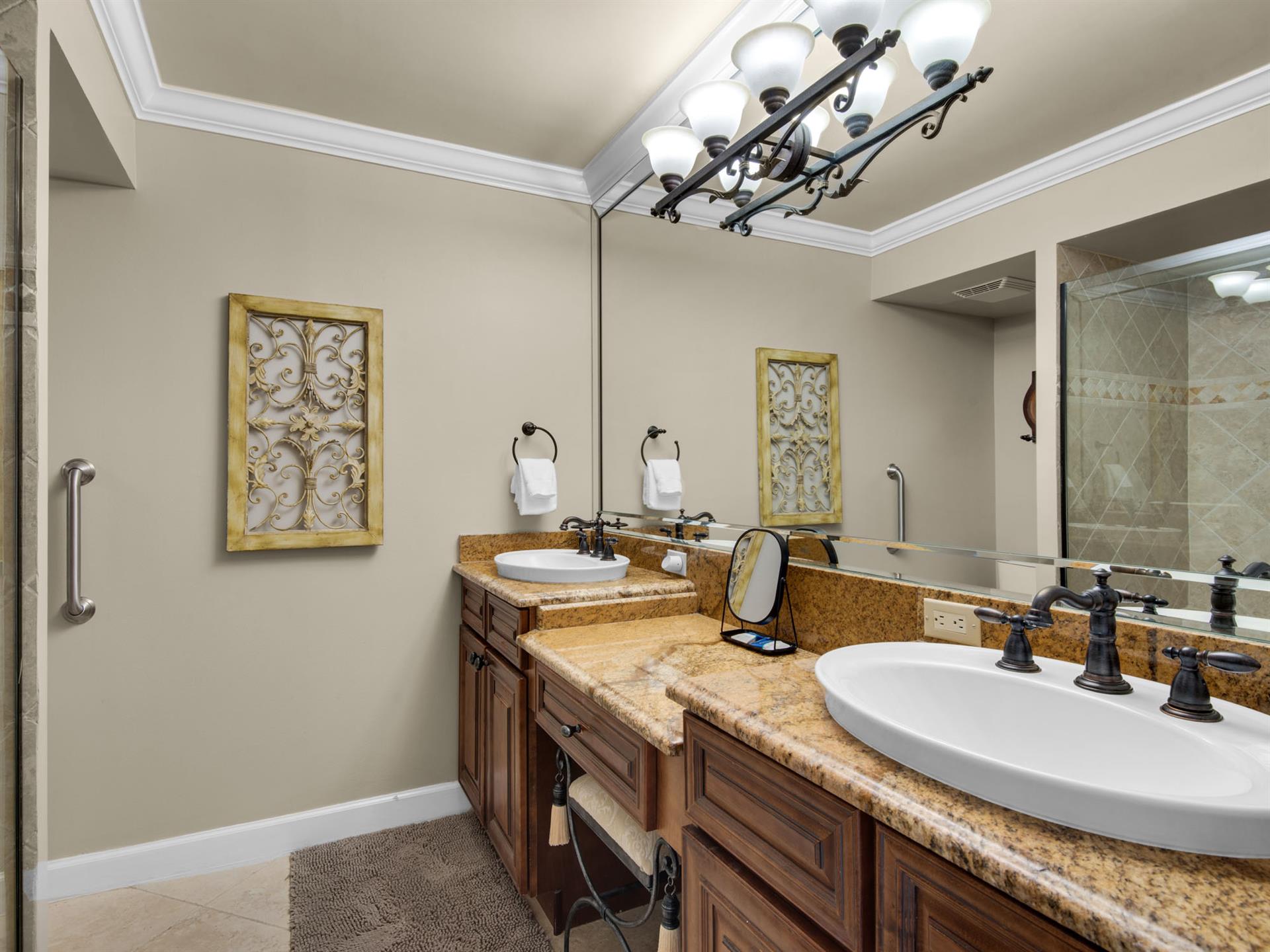 Bathroom 1 with Double Vanities