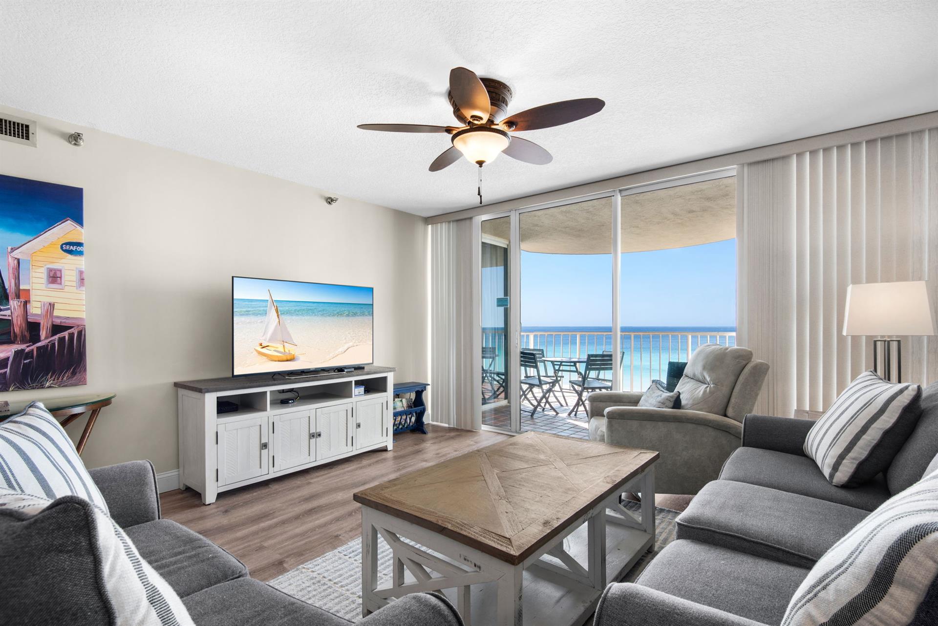 Living Area with Flat Screen TV