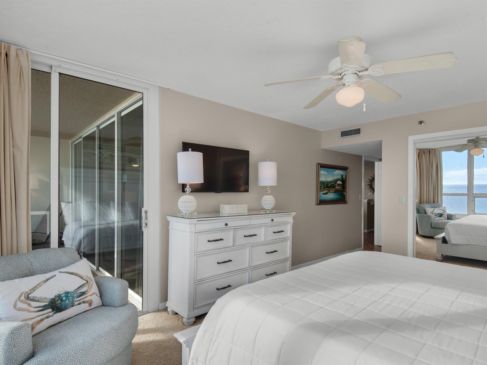 Bedroom 1 with Flat Screen TV