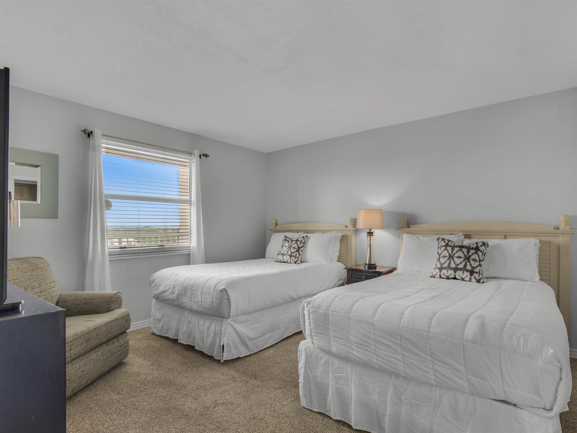 Bedroom 2 with Two Double Beds