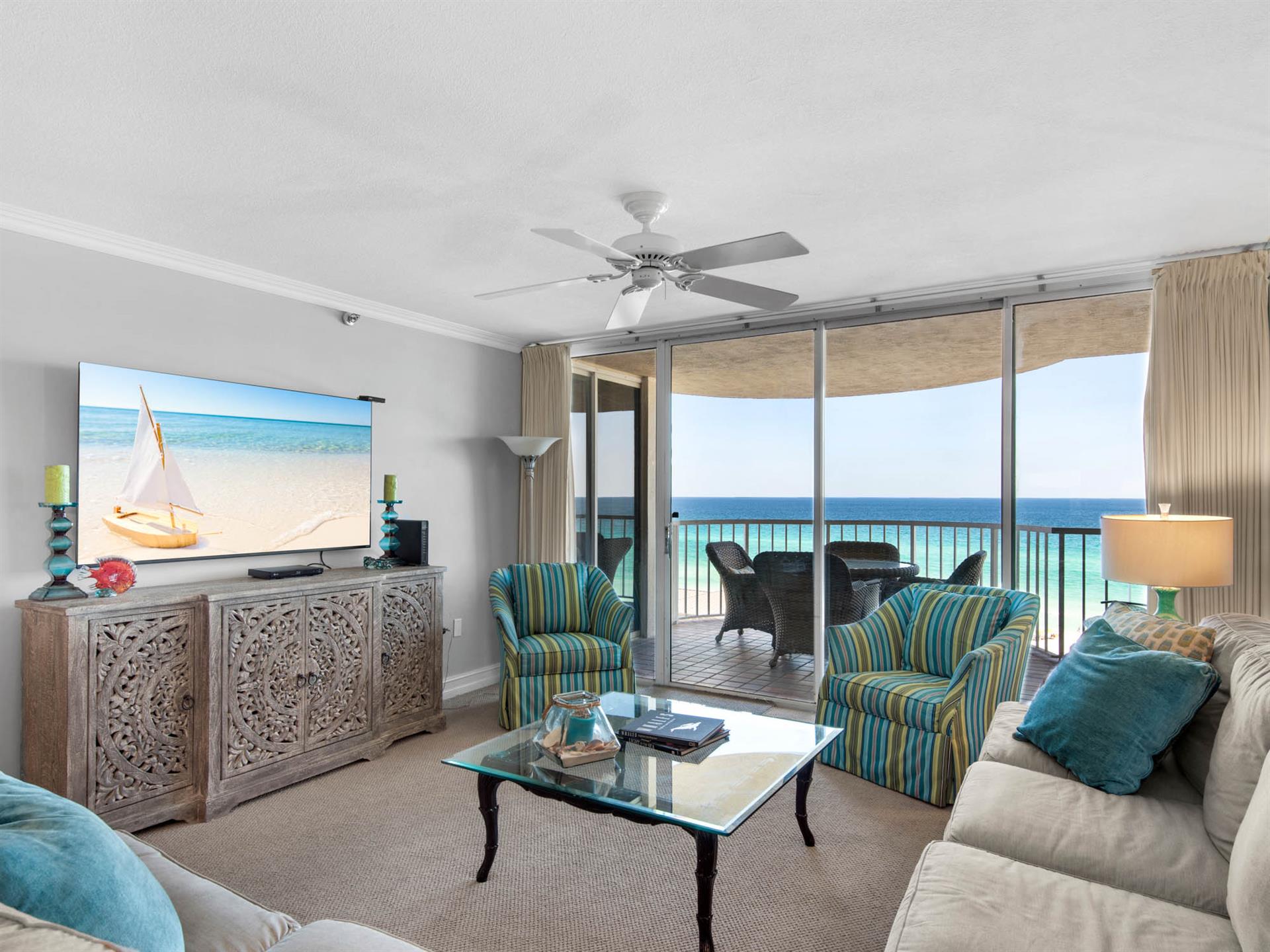 Living Area with Flat Screen TV