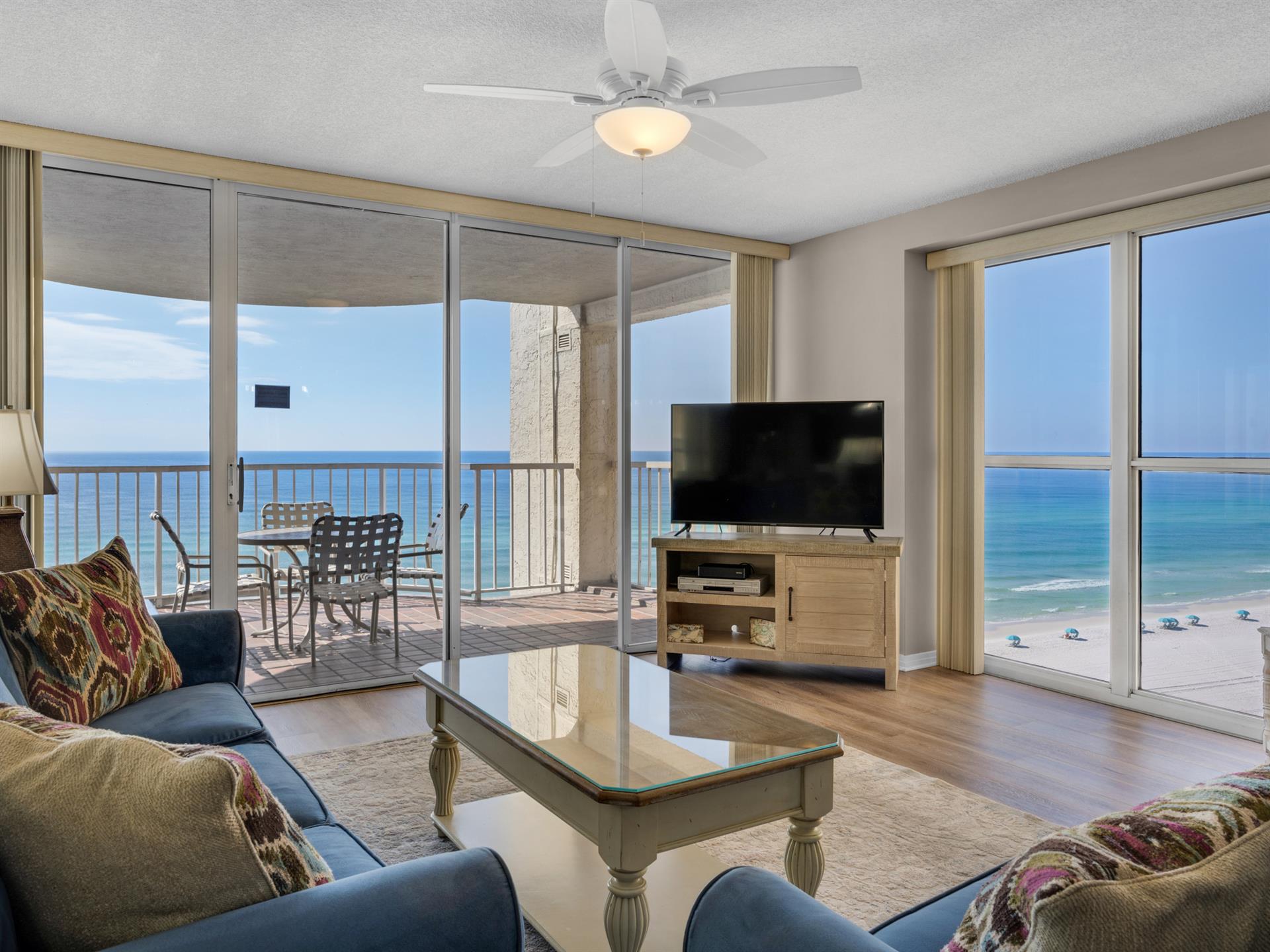 Living Area with Flat Screen TV