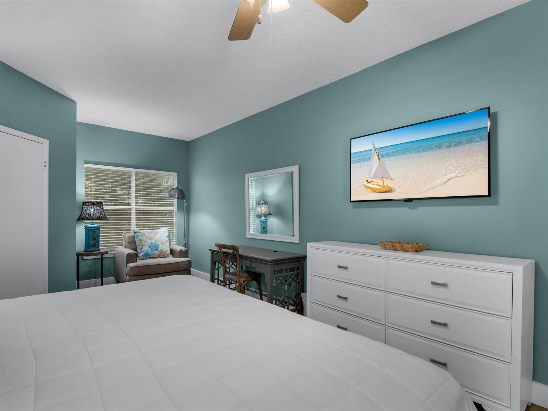 Bedroom 1 with Flat Screen TV