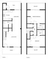 Twostory layout with spacious bedrooms, full kitchen, and private balconies for your comfort.