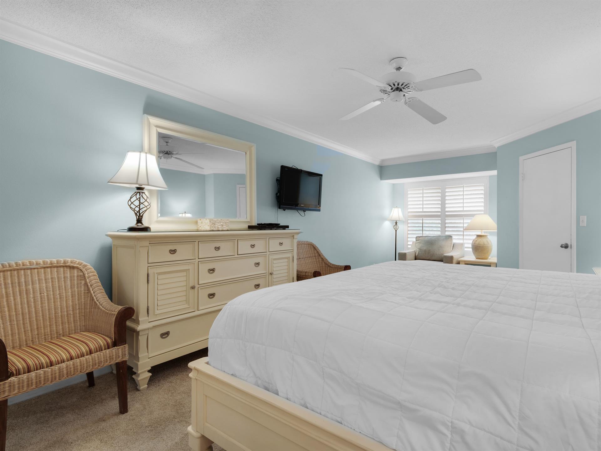 Bedroom 1 with Flat Screen TV