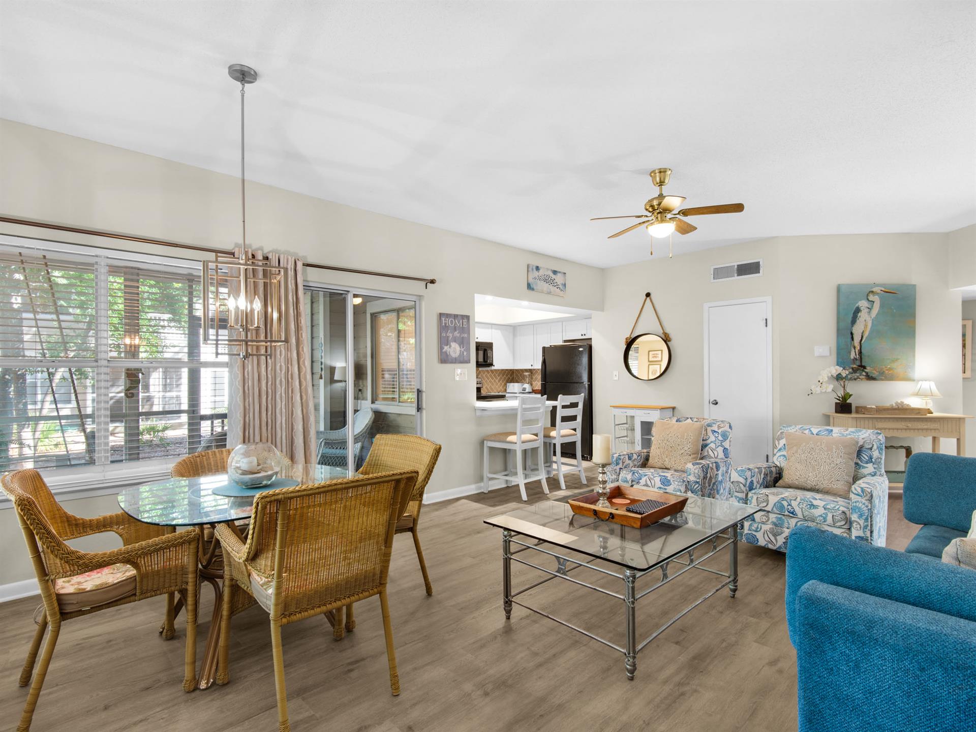 Open Living and Dining Area