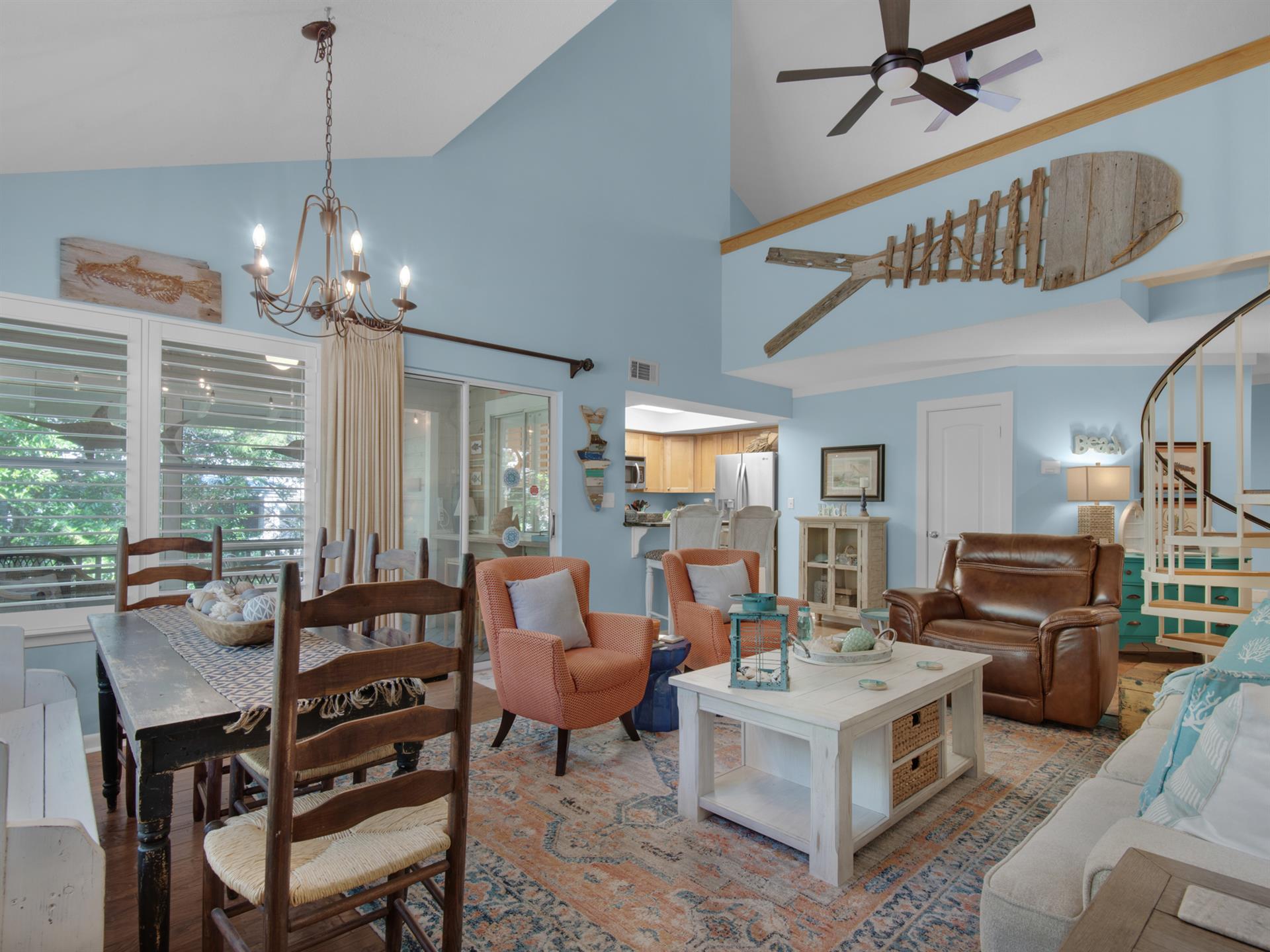 Open Living and Dining Area