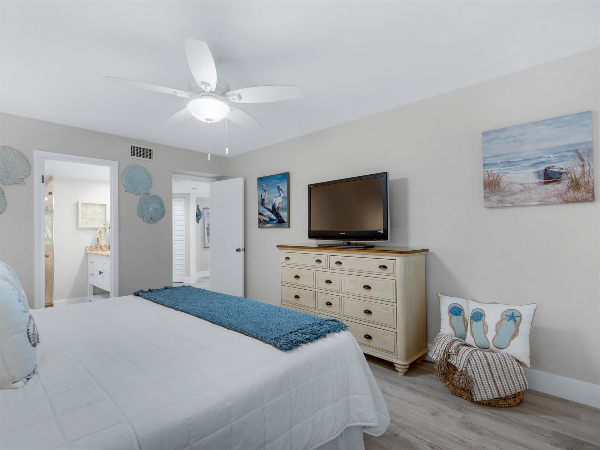 Bedroom 1 with Flat Screen TV
