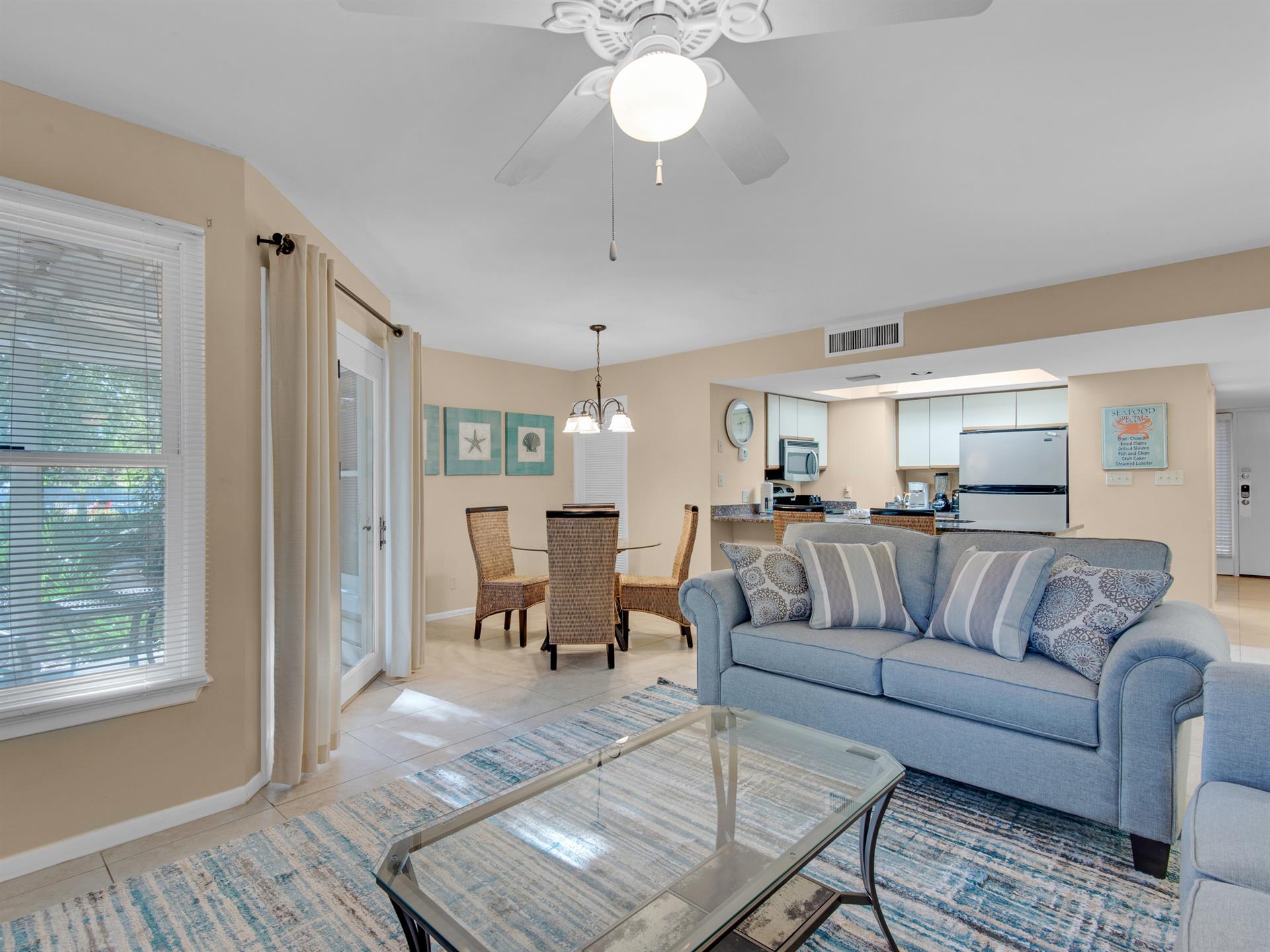 Open Living and Dining Area