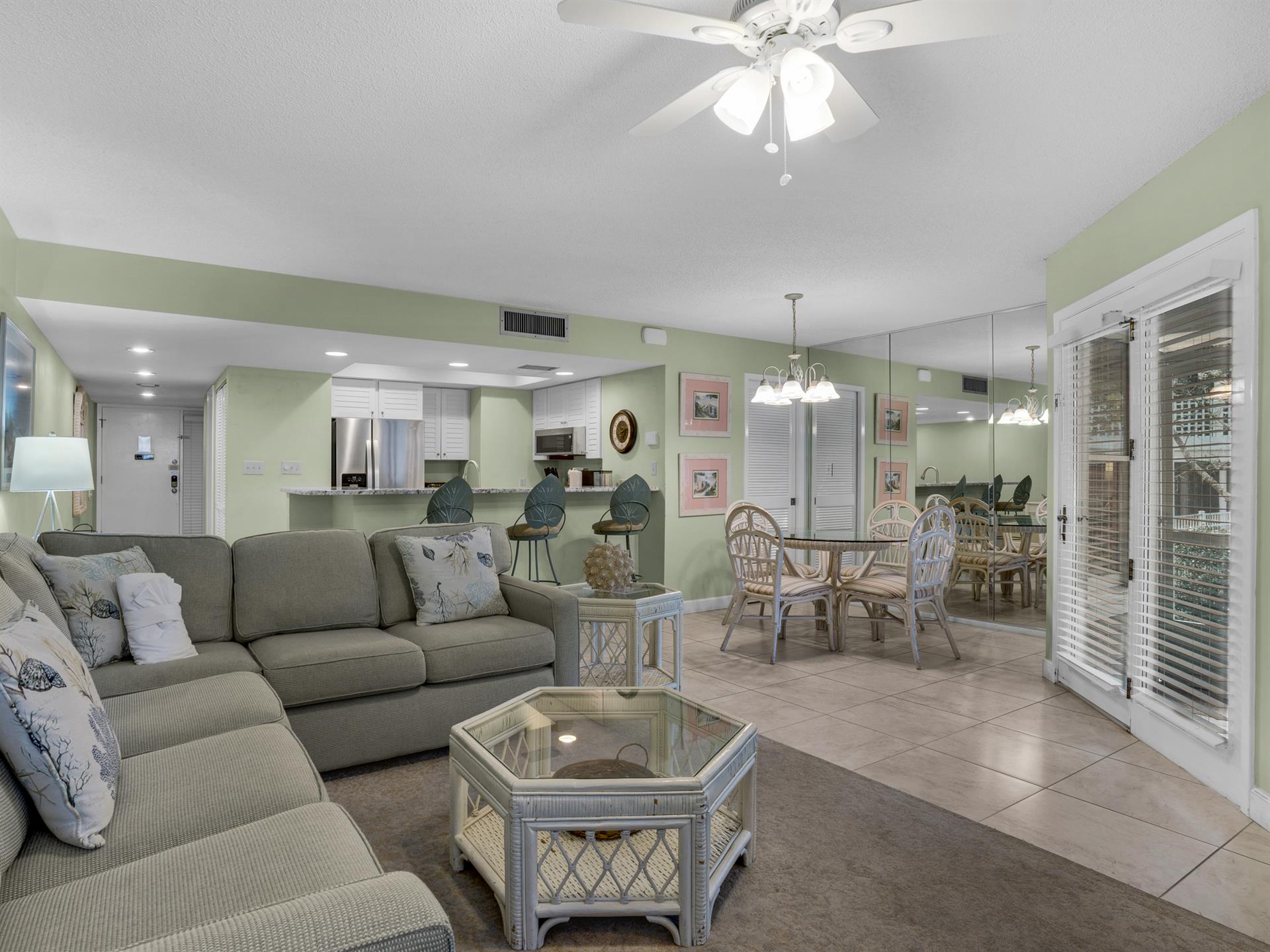 Open Living and Dining Area