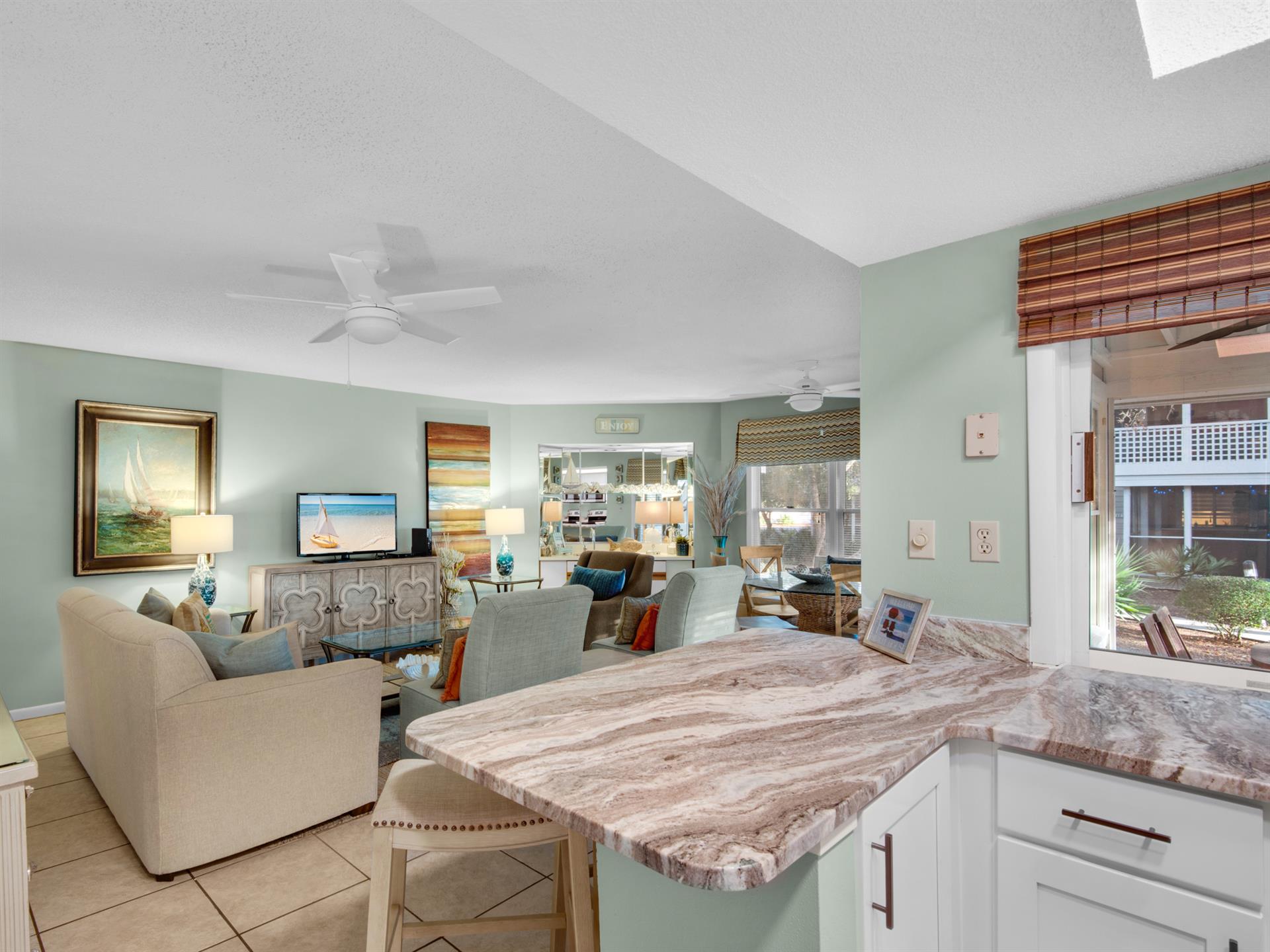 Open Living and Dining Area