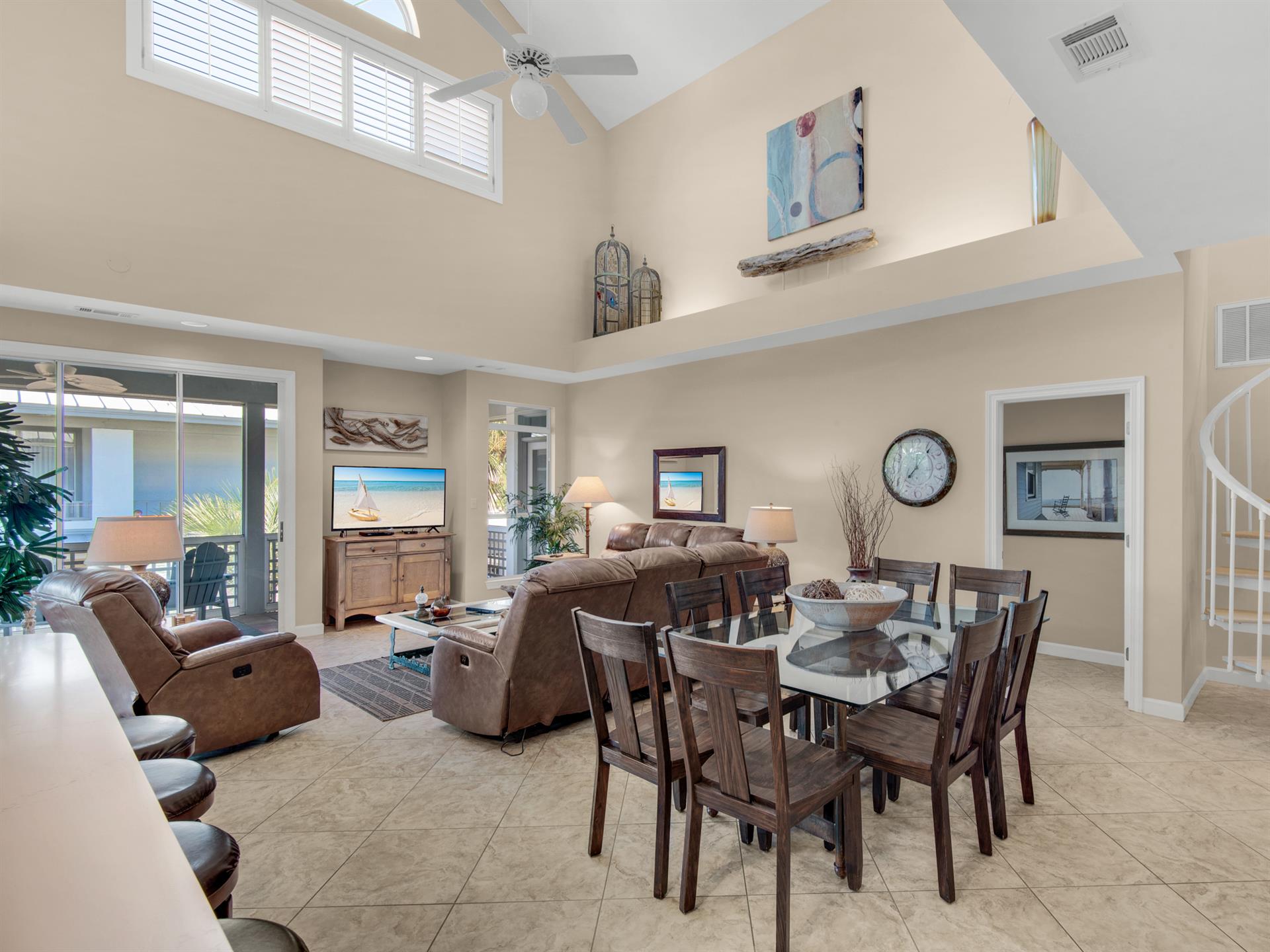 Open Living and Dining Area