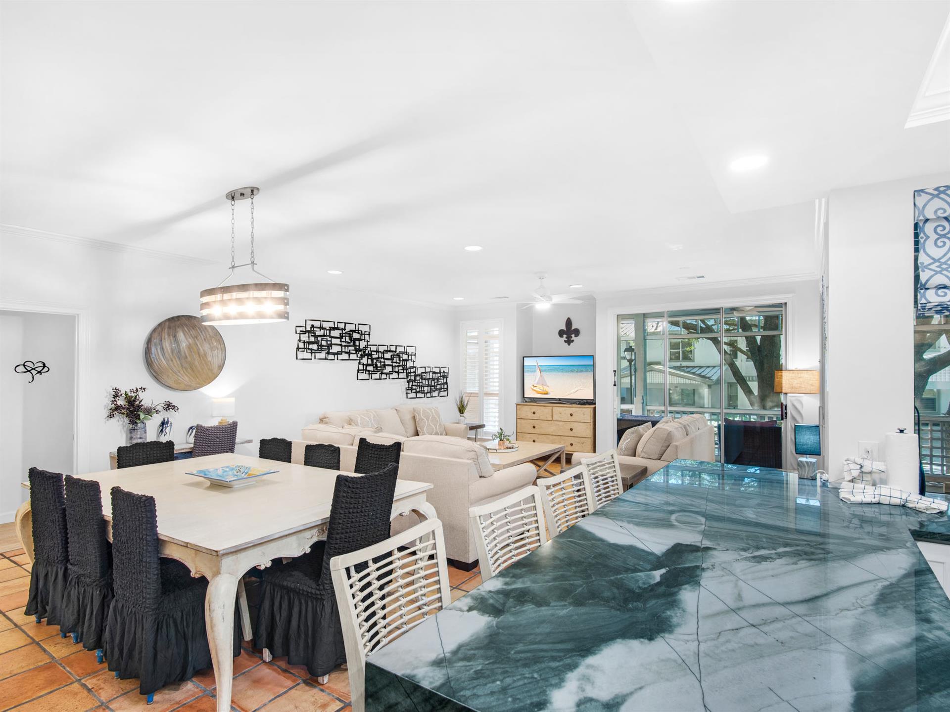Open Living and Dining Area