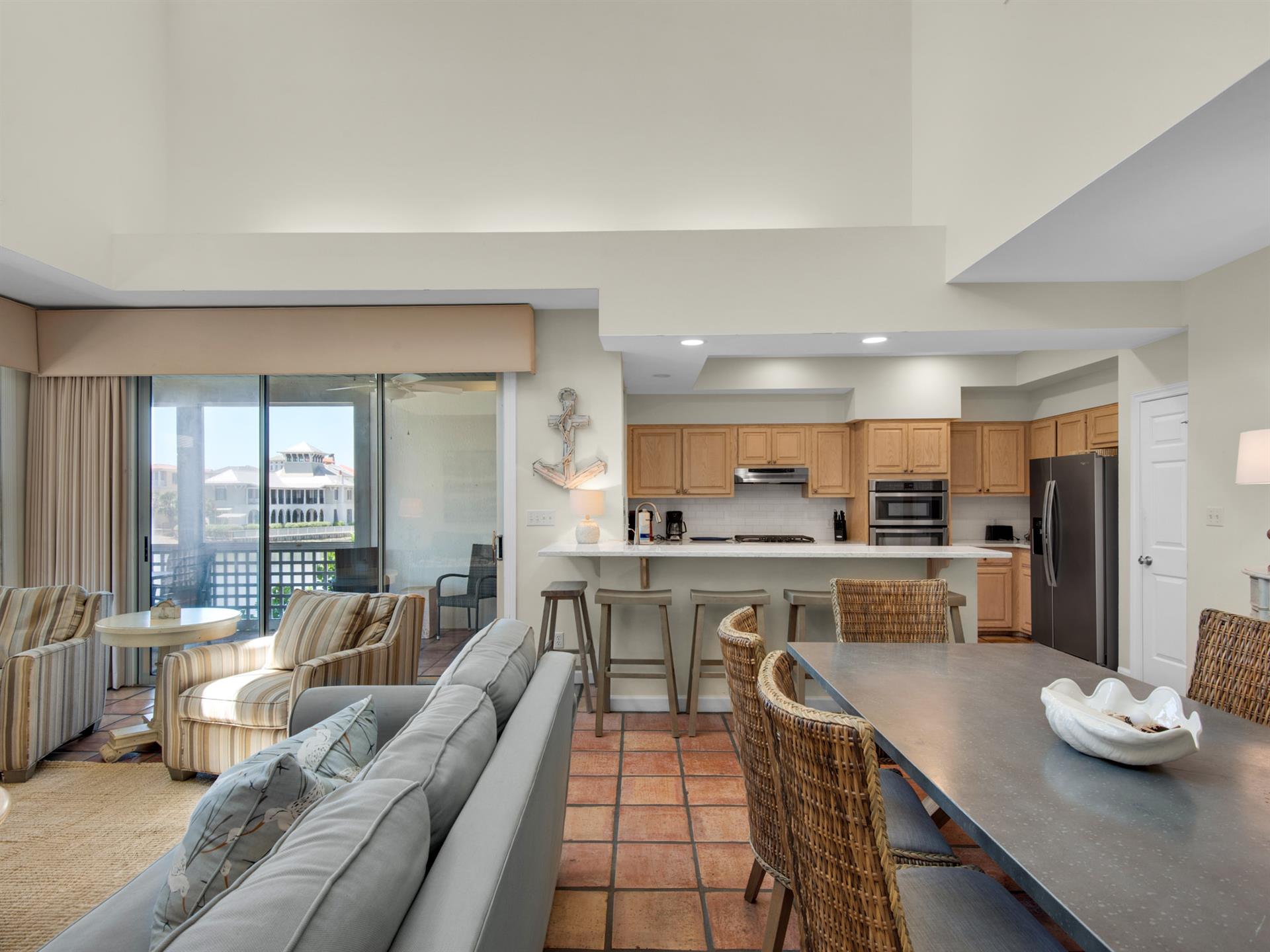 Open Living and Dining Area