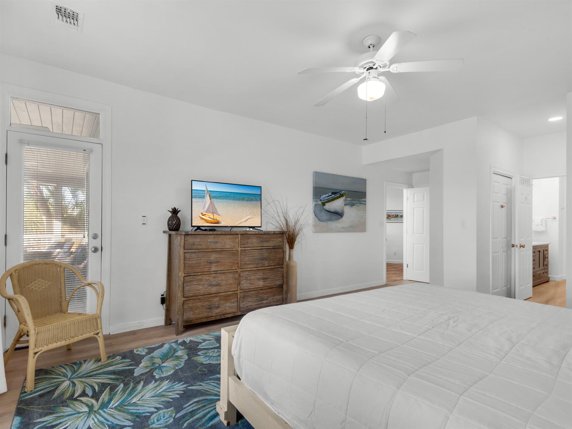 Bedroom 1 with Flat Screen TV