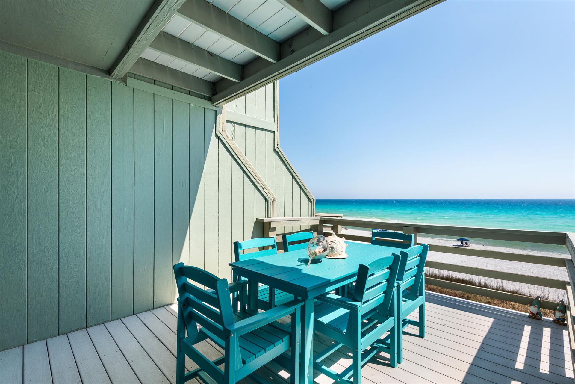 Savor morning coffee or evening cocktails on the private terrace off the main living area