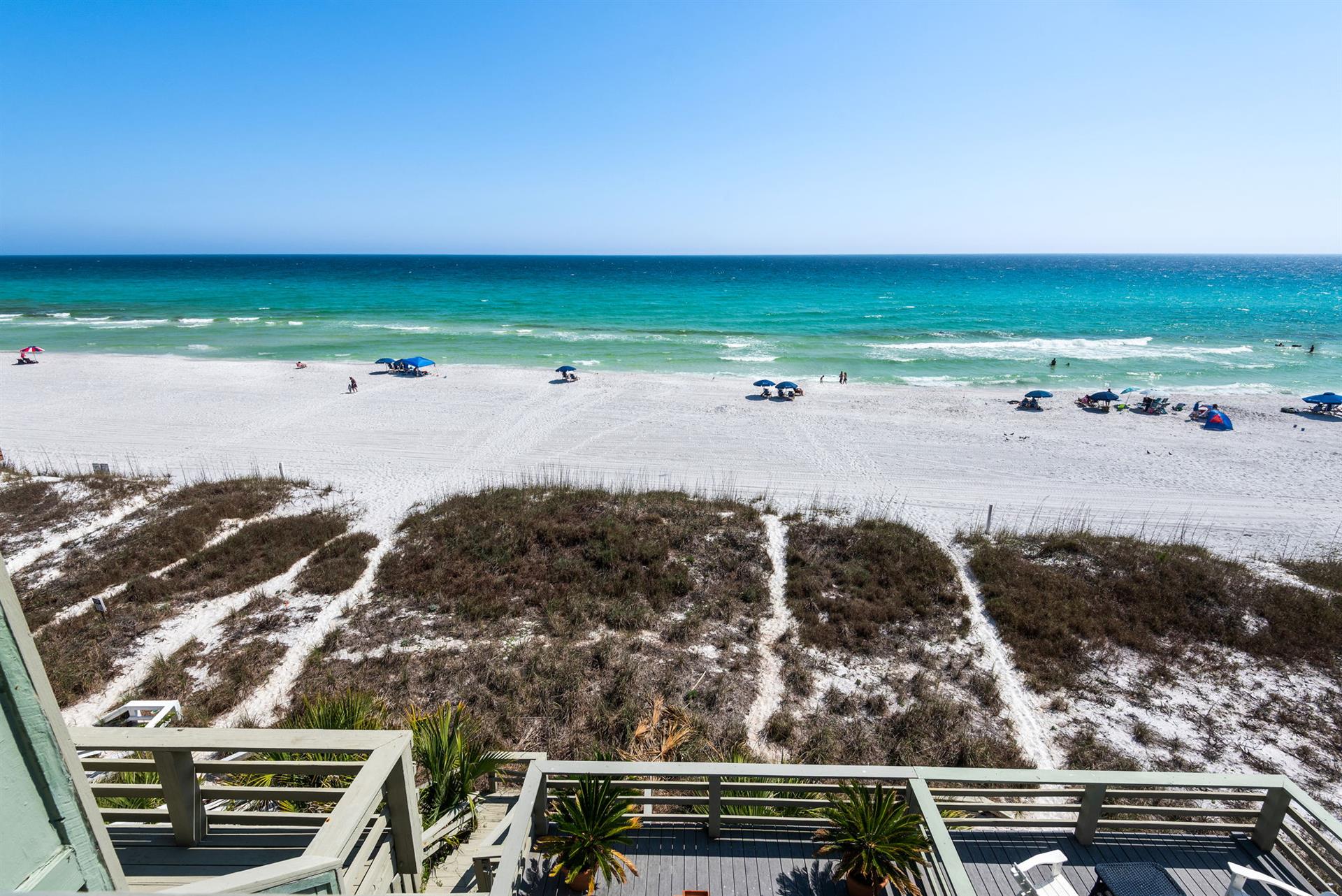 Beach and Gulf Views from Bedroom 1 Balcony