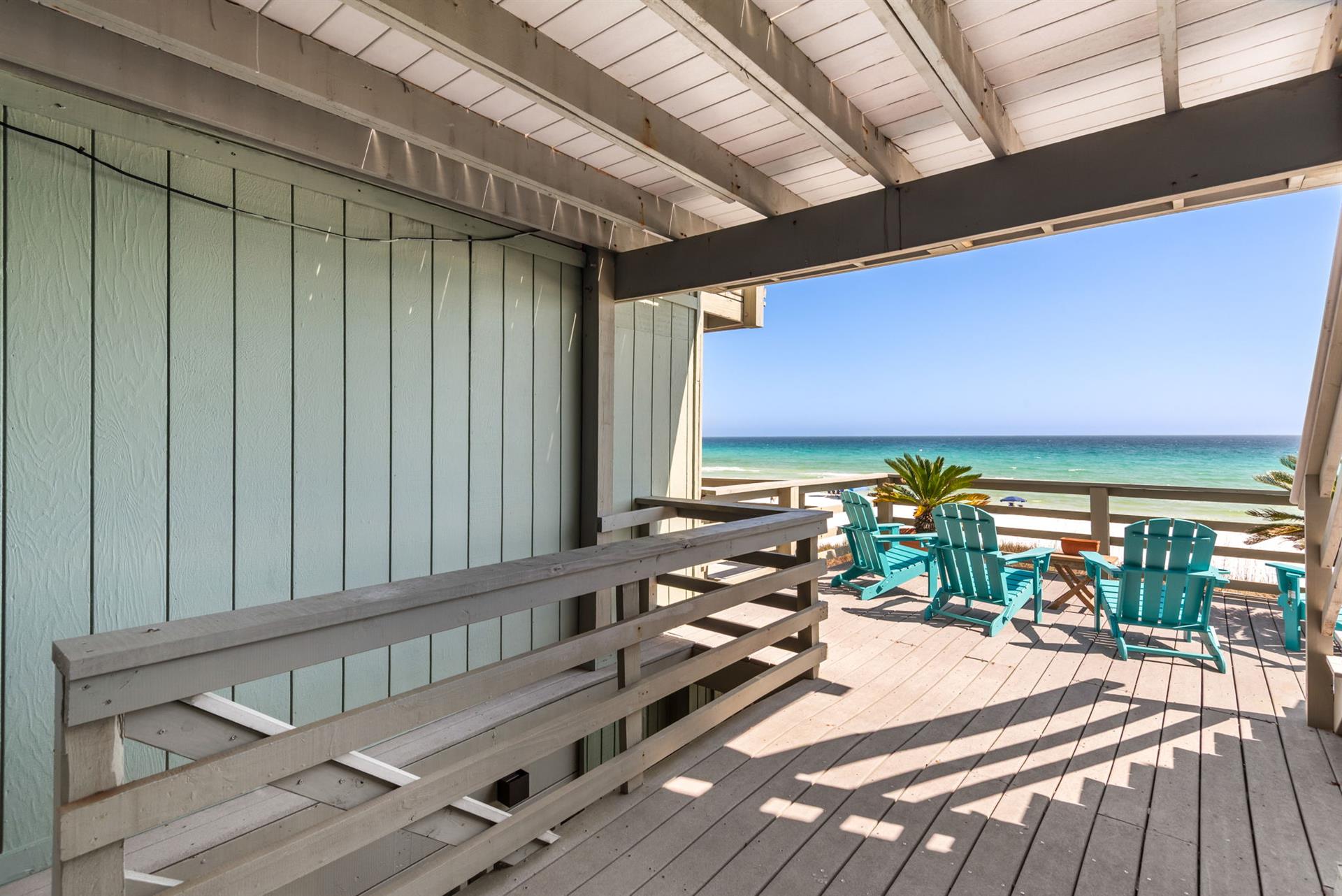 Deck located off Bedroom 3 on Beach level