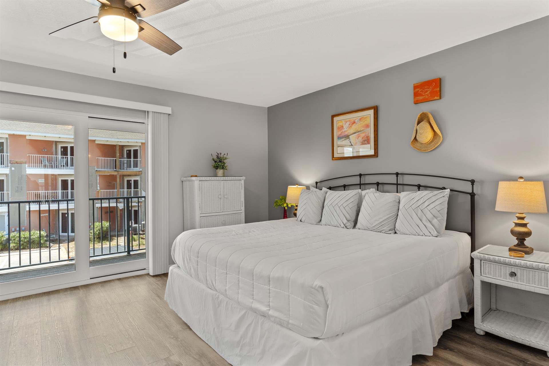 Bedroom 1 with King Bed and Balcony