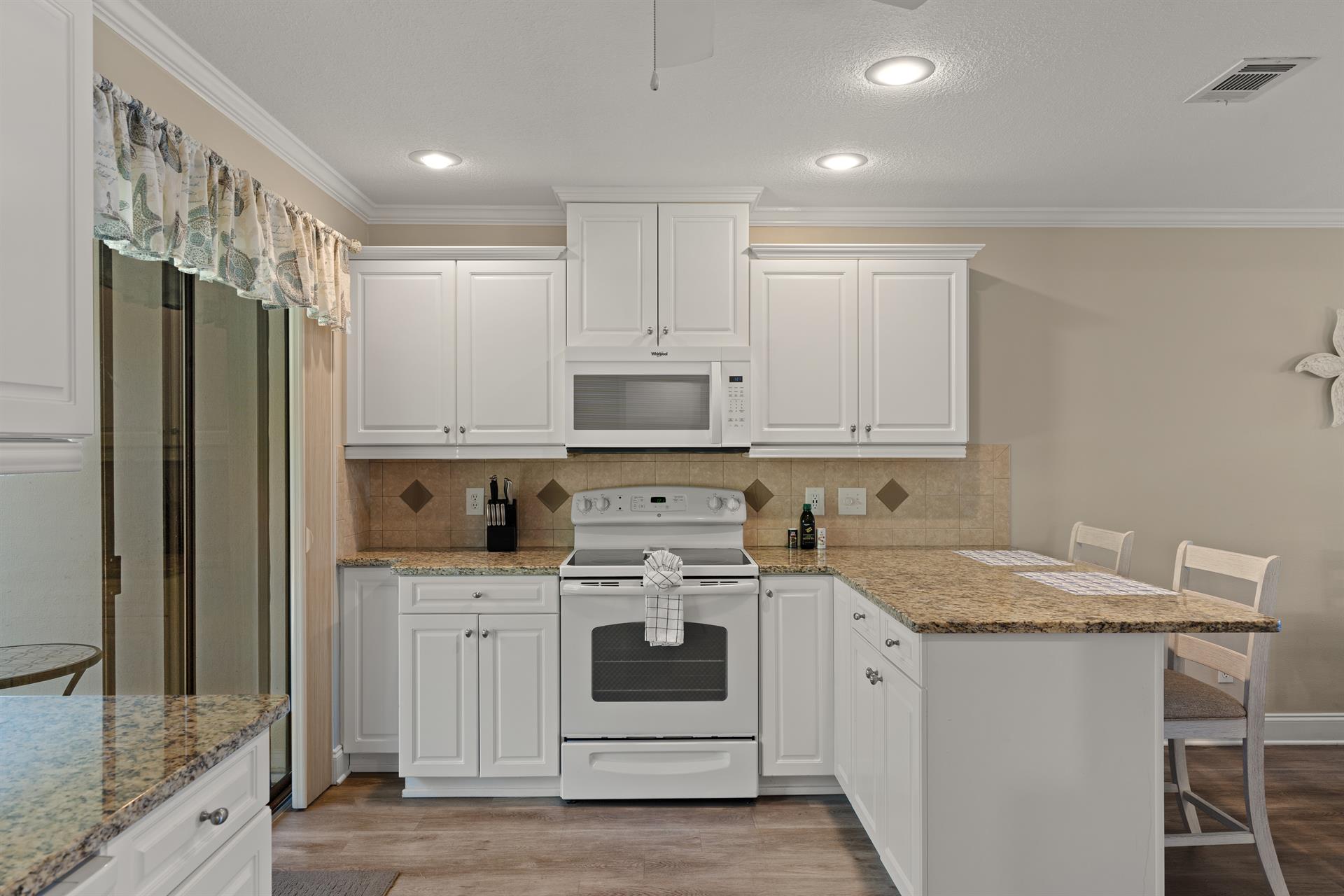 Kitchen stocked with everything you need to prepare meals