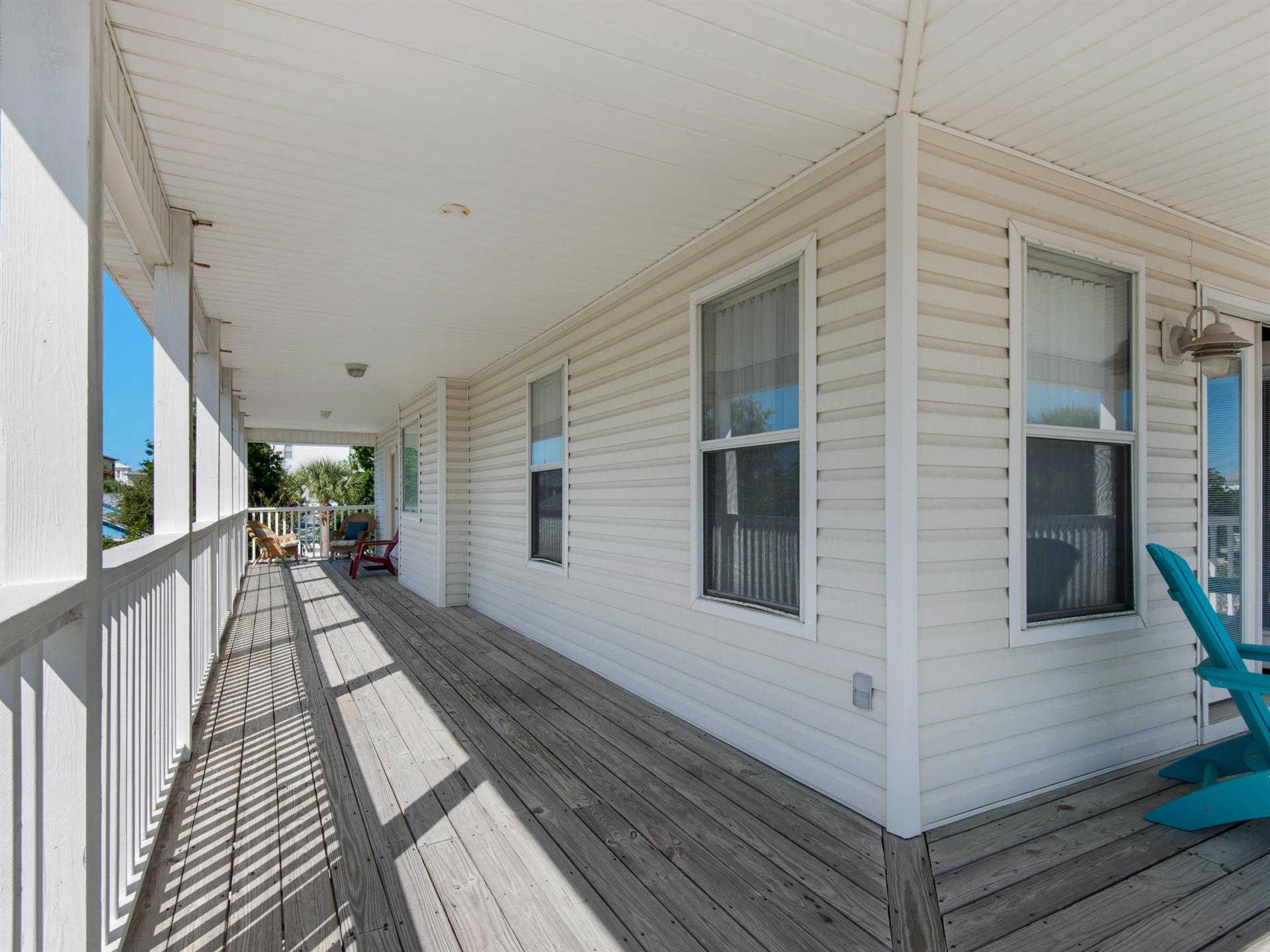 2nd floor wrap around deck with access from Primary and bedroom 2. Perfect for watching sunsets
