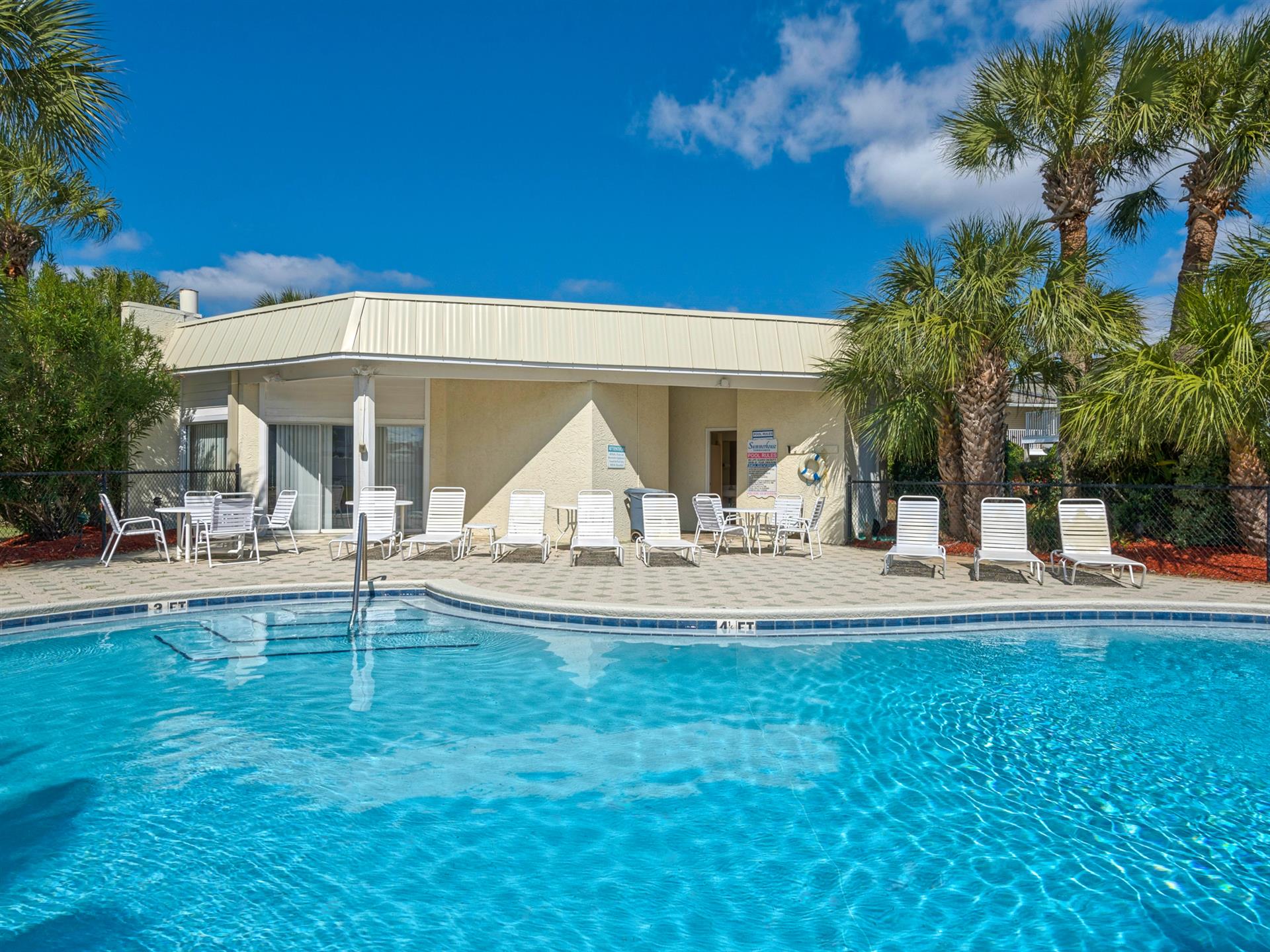 Complex pool area