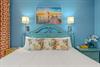 Sleep well with a King bed, blackout curtains  a sound machine
