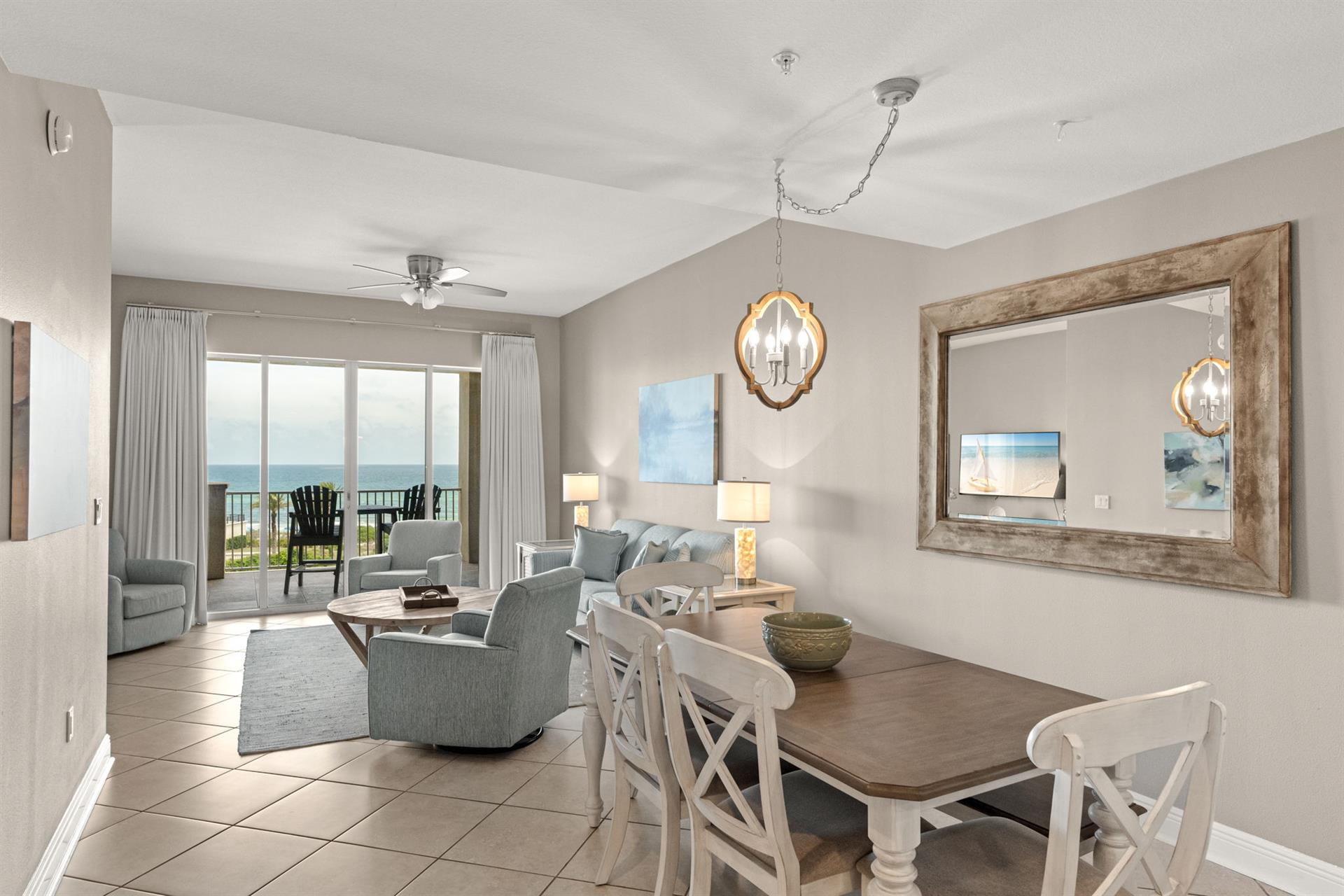 Open living and dining area where ocean breezes and stunning sea views await.