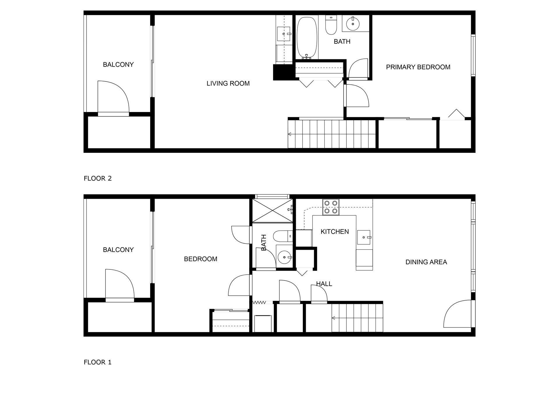 Detailed floor plan showing the layout of this vacation rental