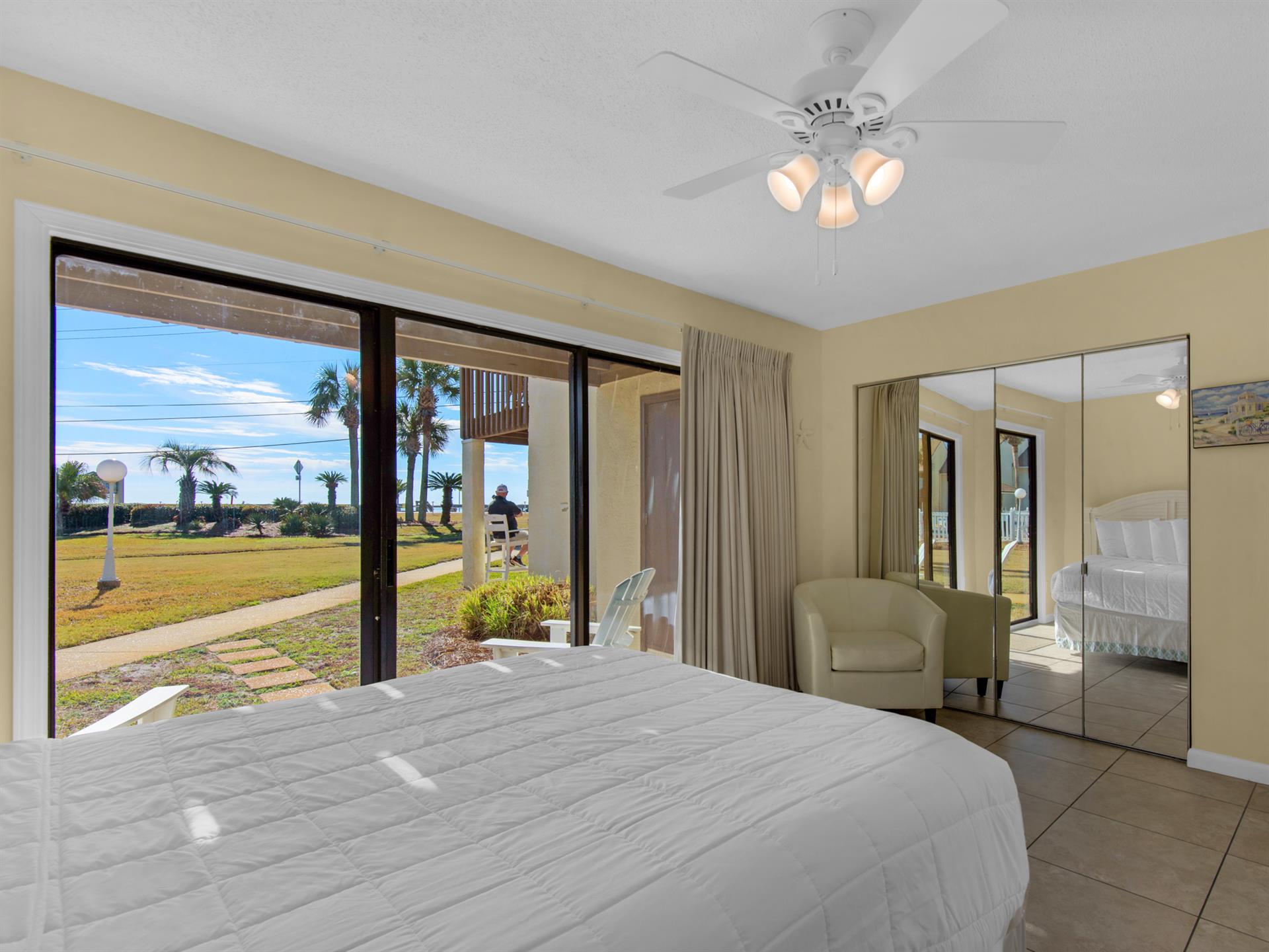 Guest Bedroom on 1st Floor with Private Outdoor Access
