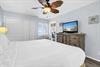 King bedding in master bedroom