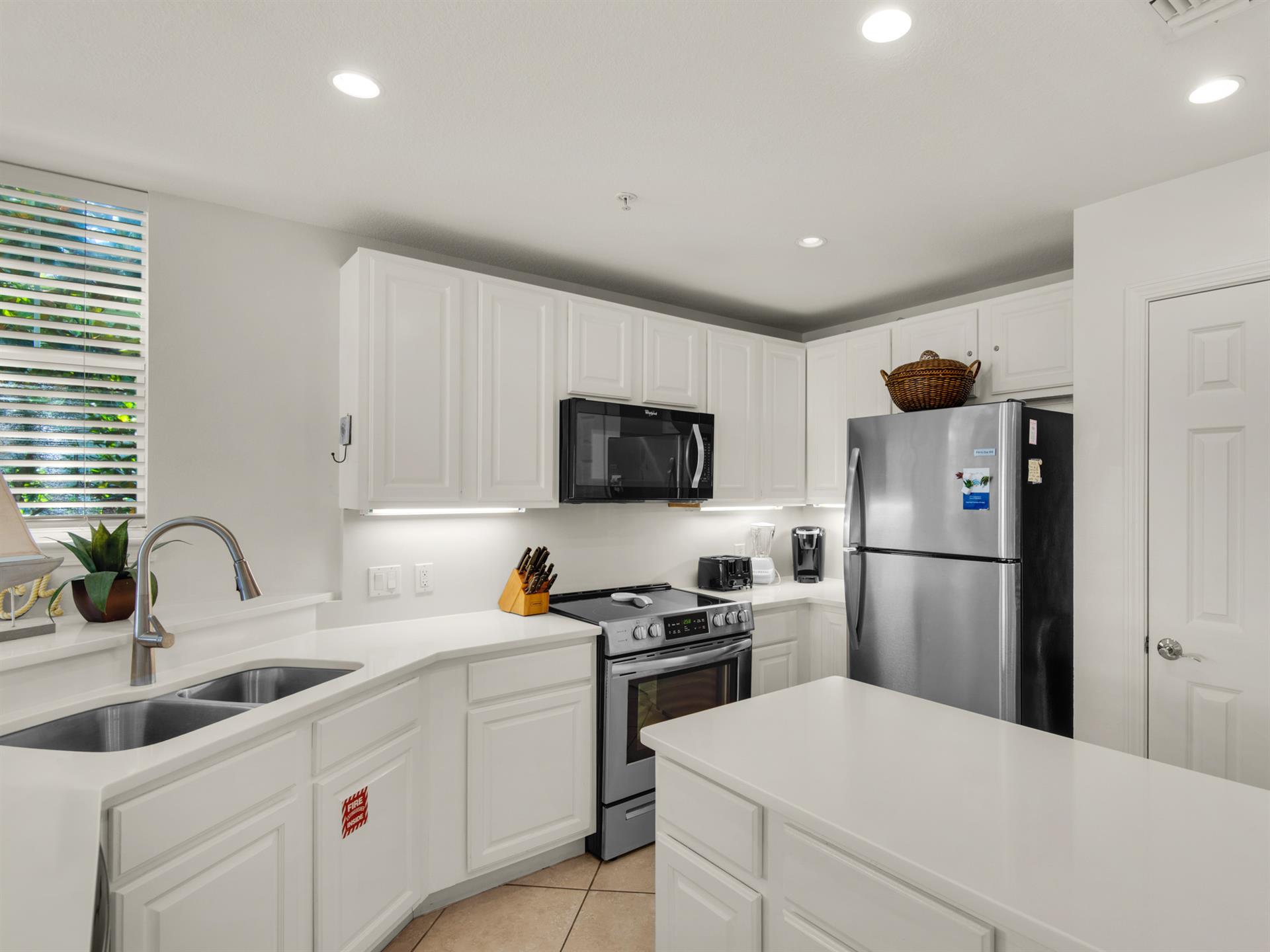 Open kitchen with plenty of counter space