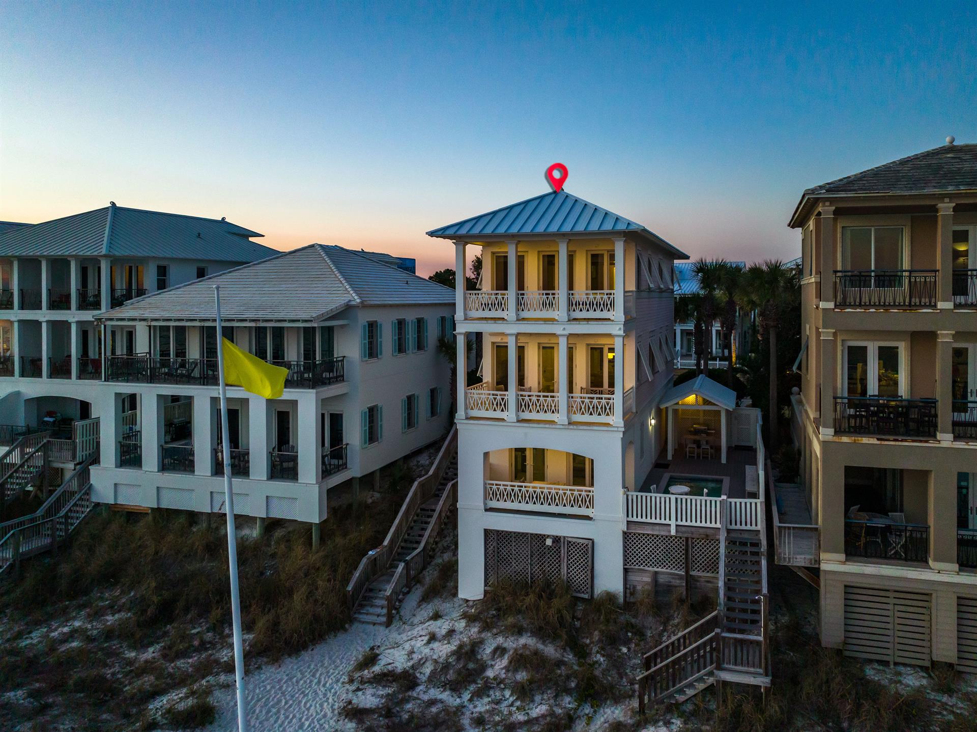 View of Pink Pearl from beachside