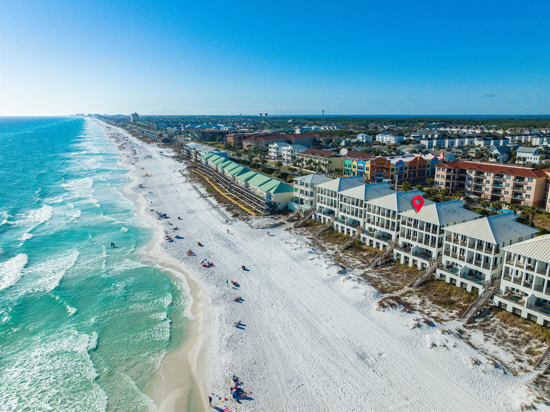 Aerial View of Sea La Vie Directly on the beach