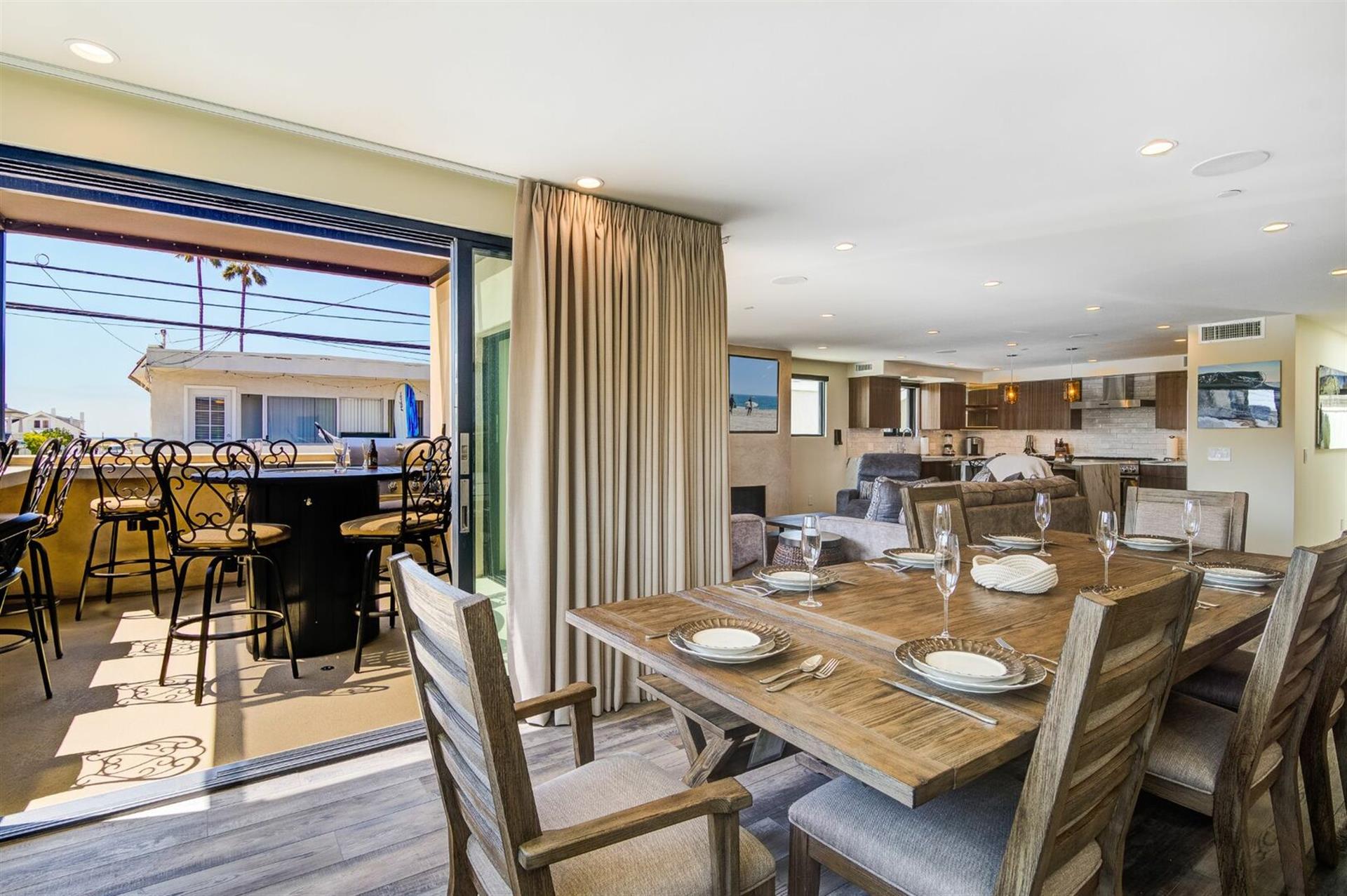 Dining area with access to outdoor deck