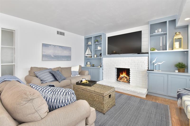 Living Room with Roku  Cable TV