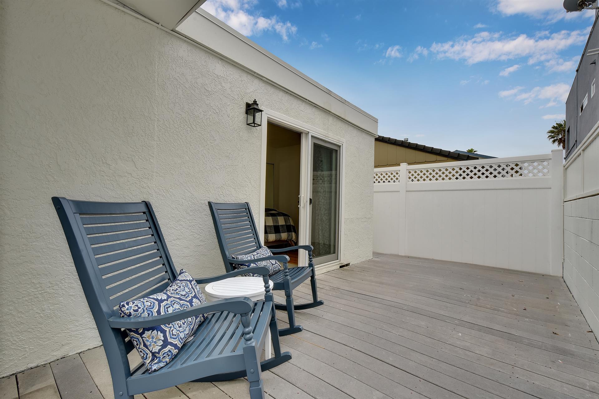 Private Patio attached to Bedroom 2