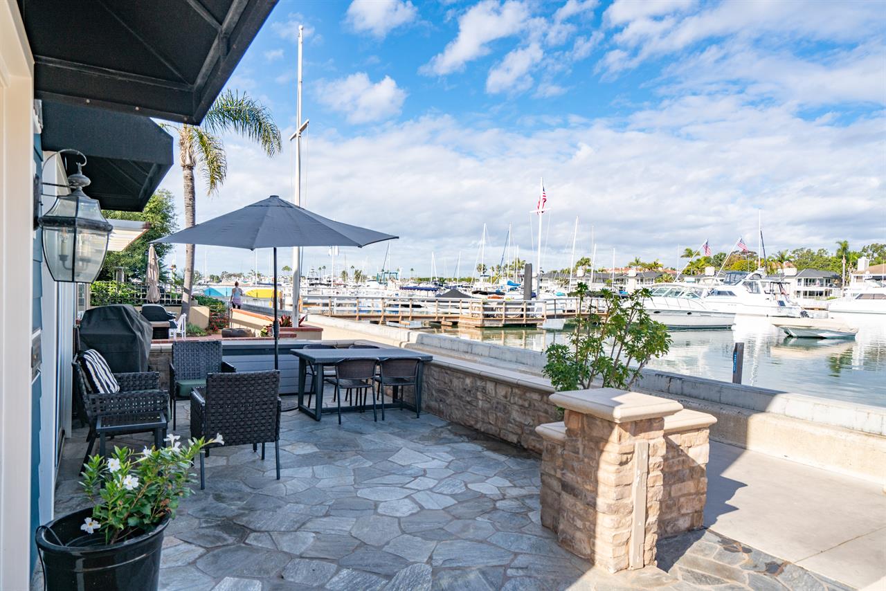 View of Bay and Patio Furniture