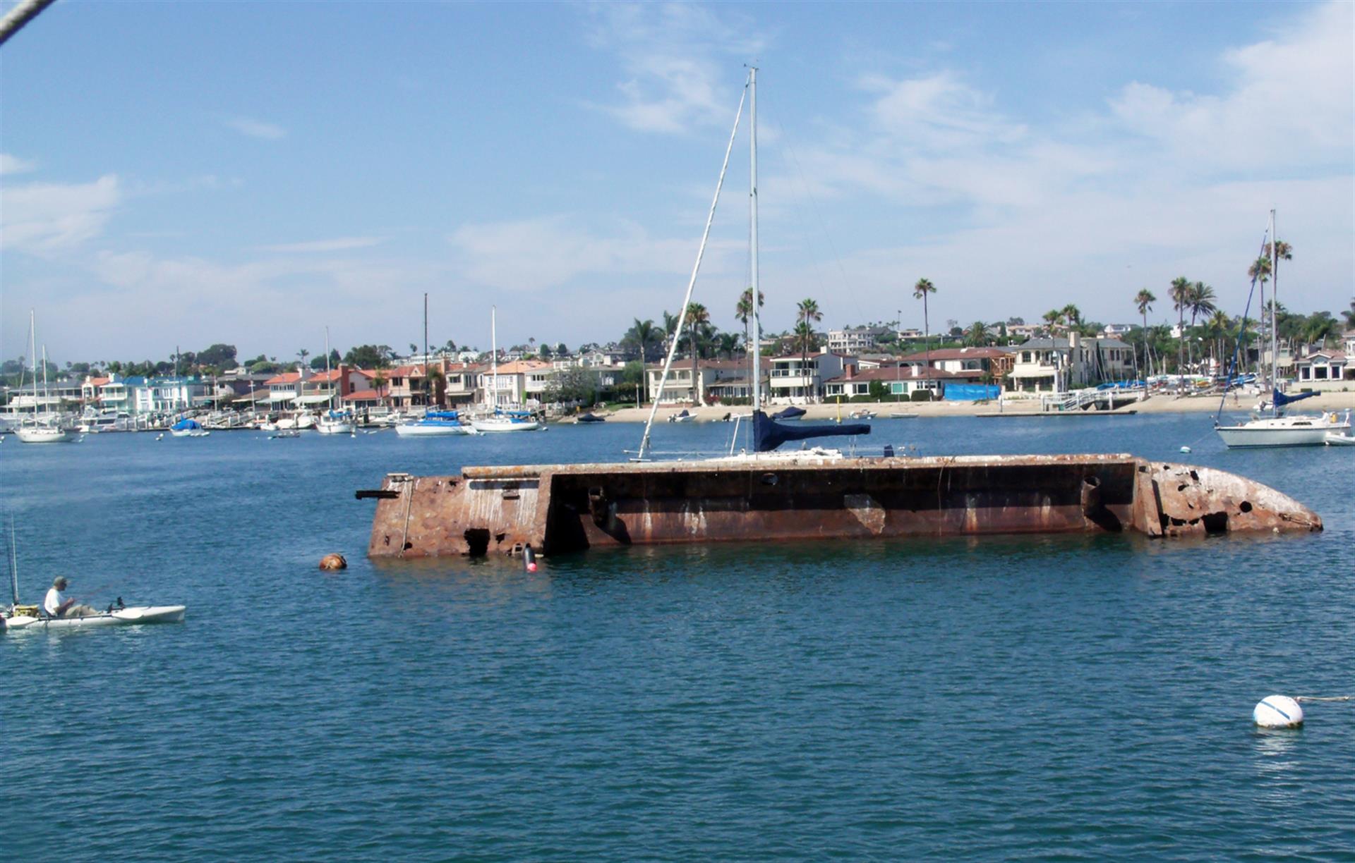 Sunken Ship in Newport Harbor