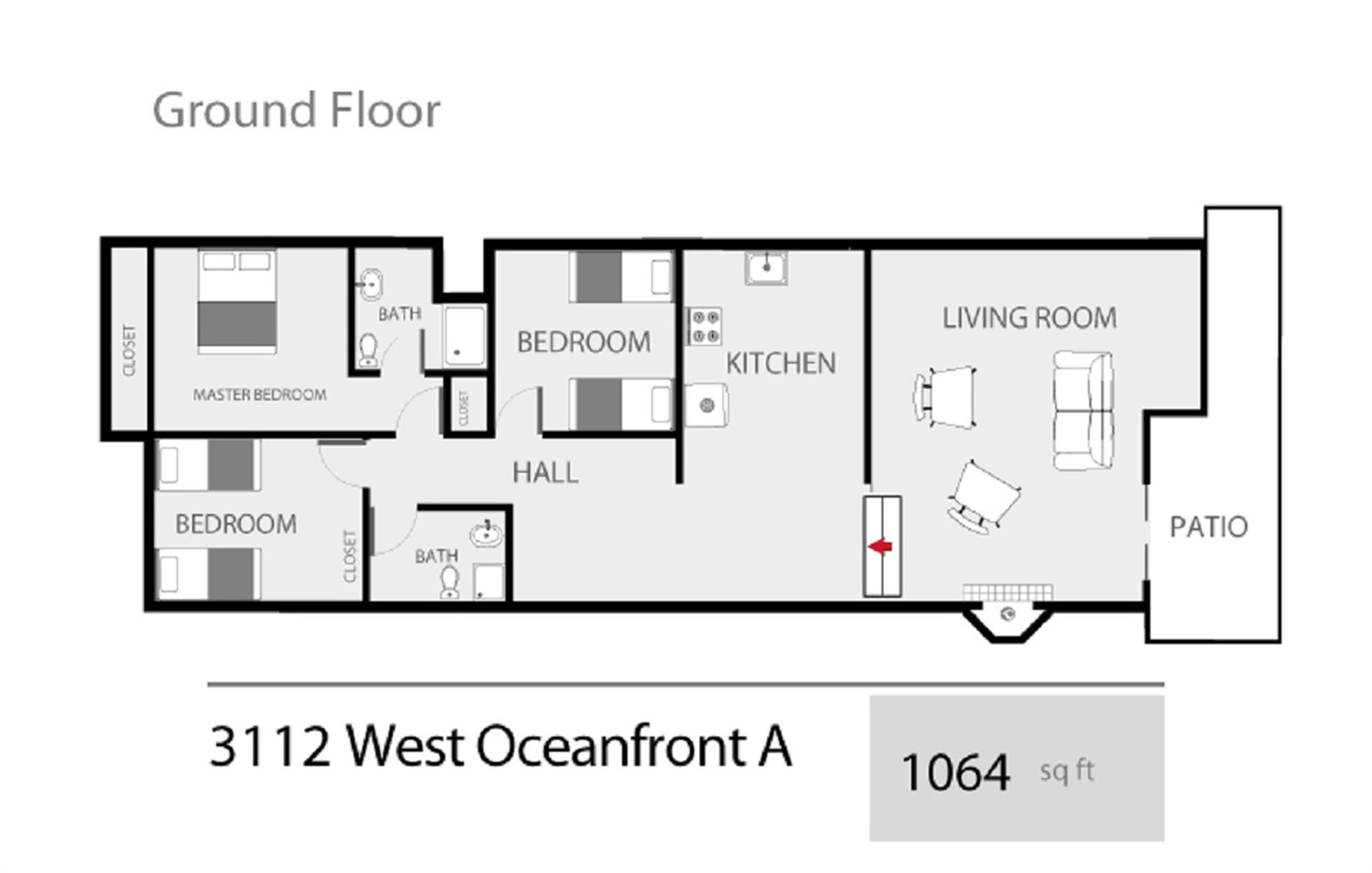 3112 W Oceanfront A Floorplan