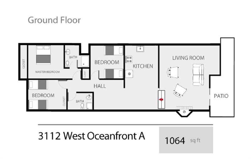 3112 W Oceanfront A Floorplan