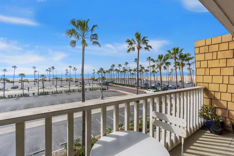 Private balcony off living area and master bedroom with ocean front views