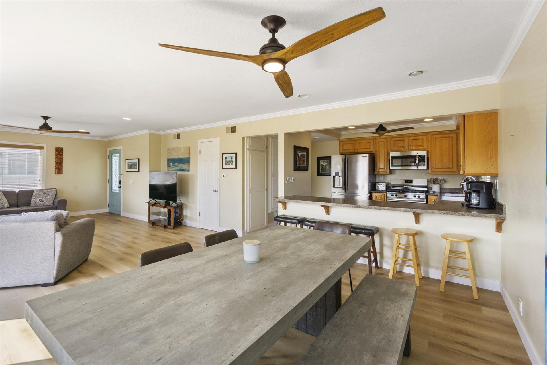 Dining area and kitchen